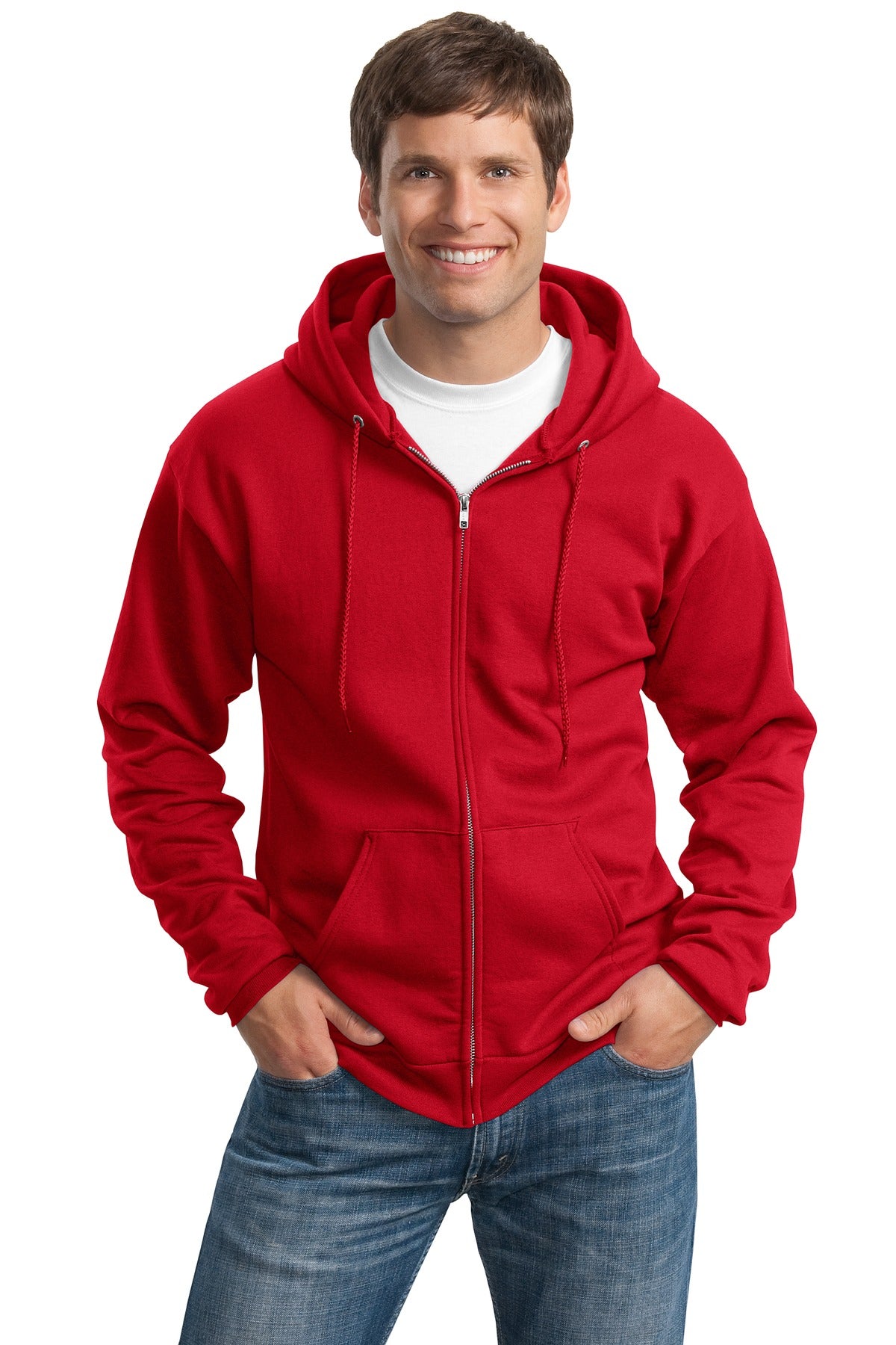 Port & Company? Tall Essential Fleece Full-Zip Hooded Sweatshirt. PC90ZHT