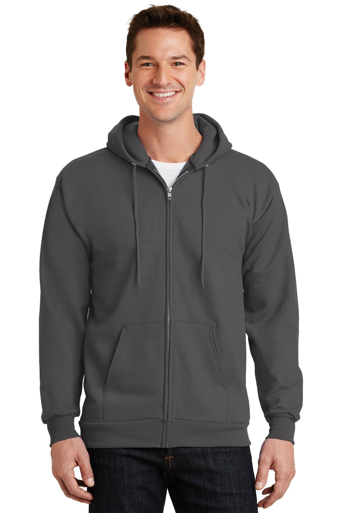 Port & Company? -  Essential Fleece Full-Zip Hooded Sweatshirt.  PC90ZH