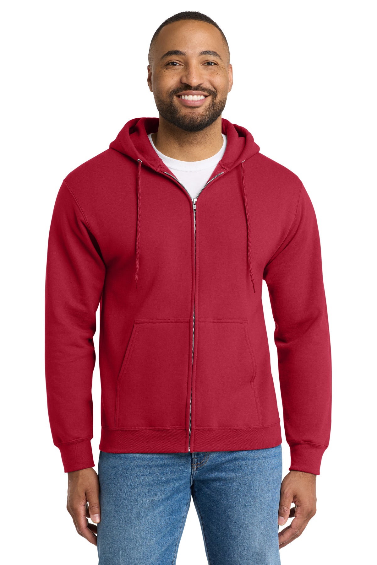 Port & Coƒ?› Essential Fleece Full-Zip Hooded Sweatshirt.  PC90ZH