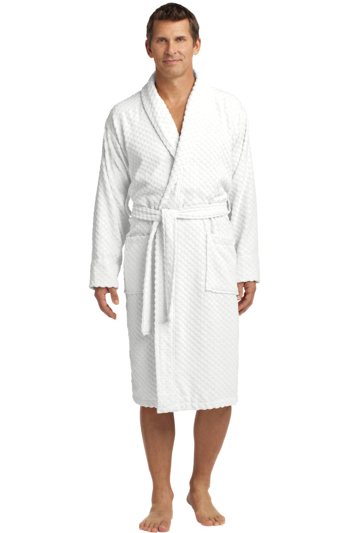 Port AuthorityÂ® Checkered Terry Shawl Collar Robe. R103