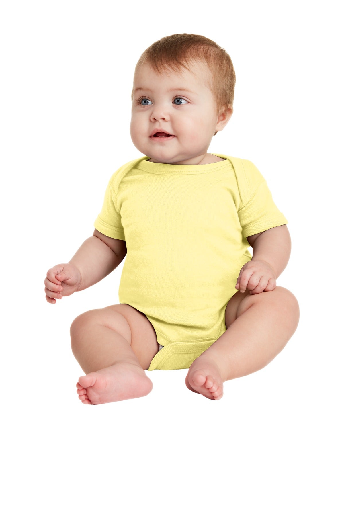 Rabbit Skinsâ„¢ Infant Short Sleeve Baby Rib Bodysuit. RS4400