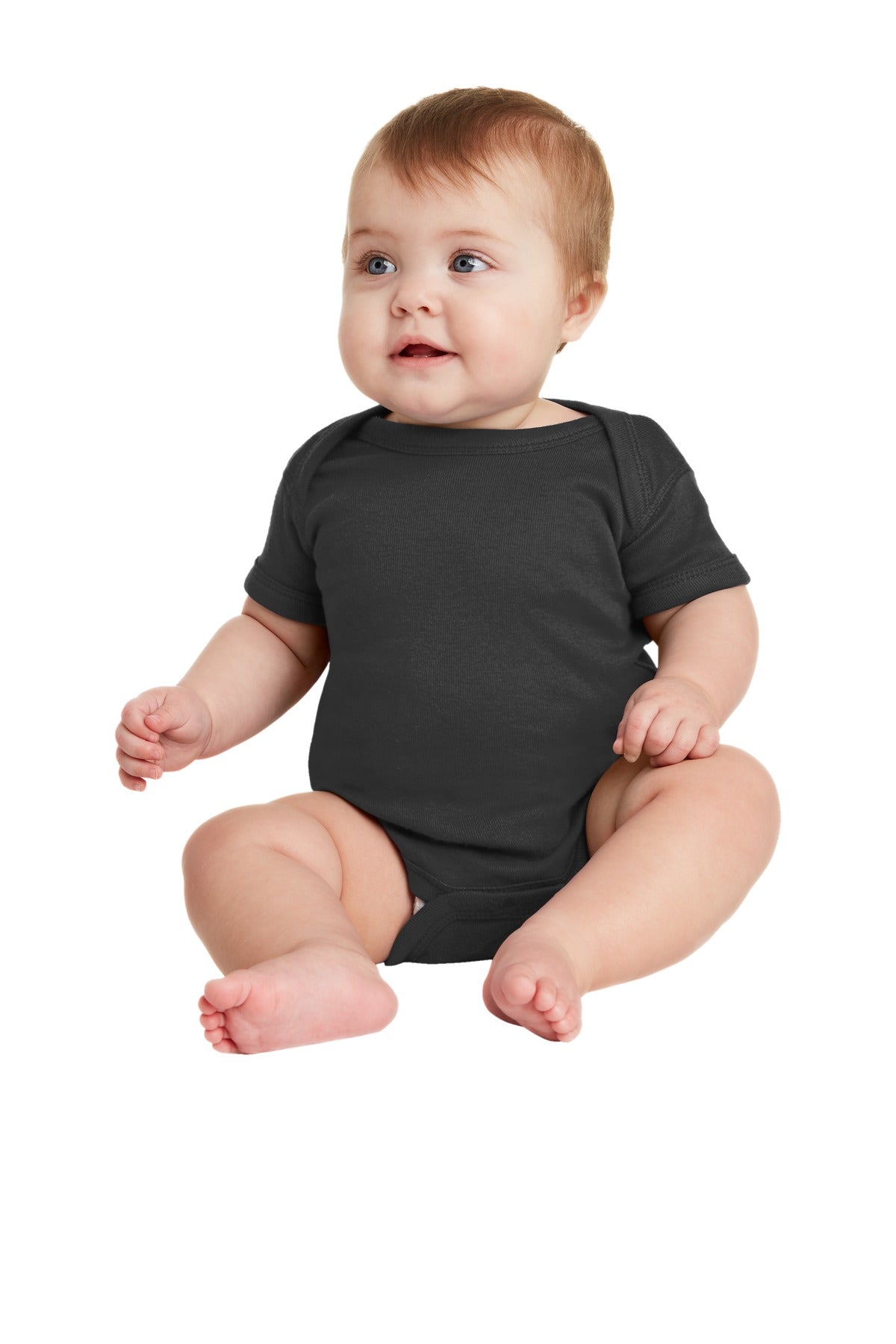 Rabbit Skinsâ„¢ Infant Short Sleeve Baby Rib Bodysuit. RS4400