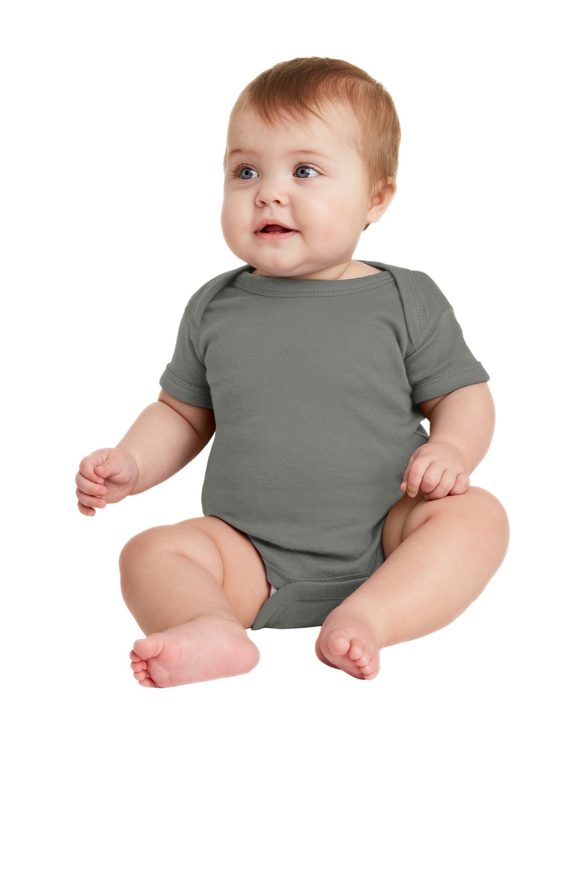 Rabbit Skinsâ„¢ Infant Short Sleeve Baby Rib Bodysuit. RS4400