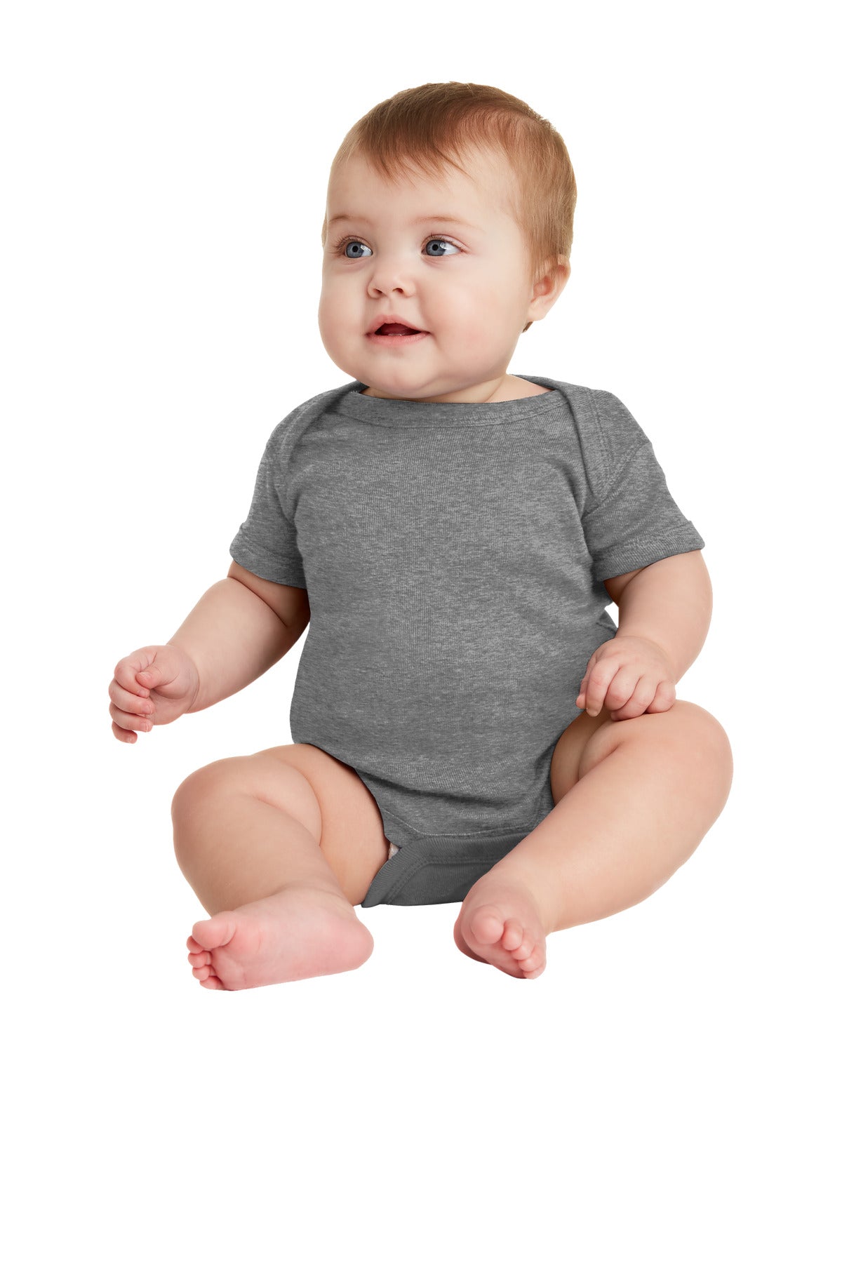 Rabbit Skinsâ„¢ Infant Short Sleeve Baby Rib Bodysuit. RS4400