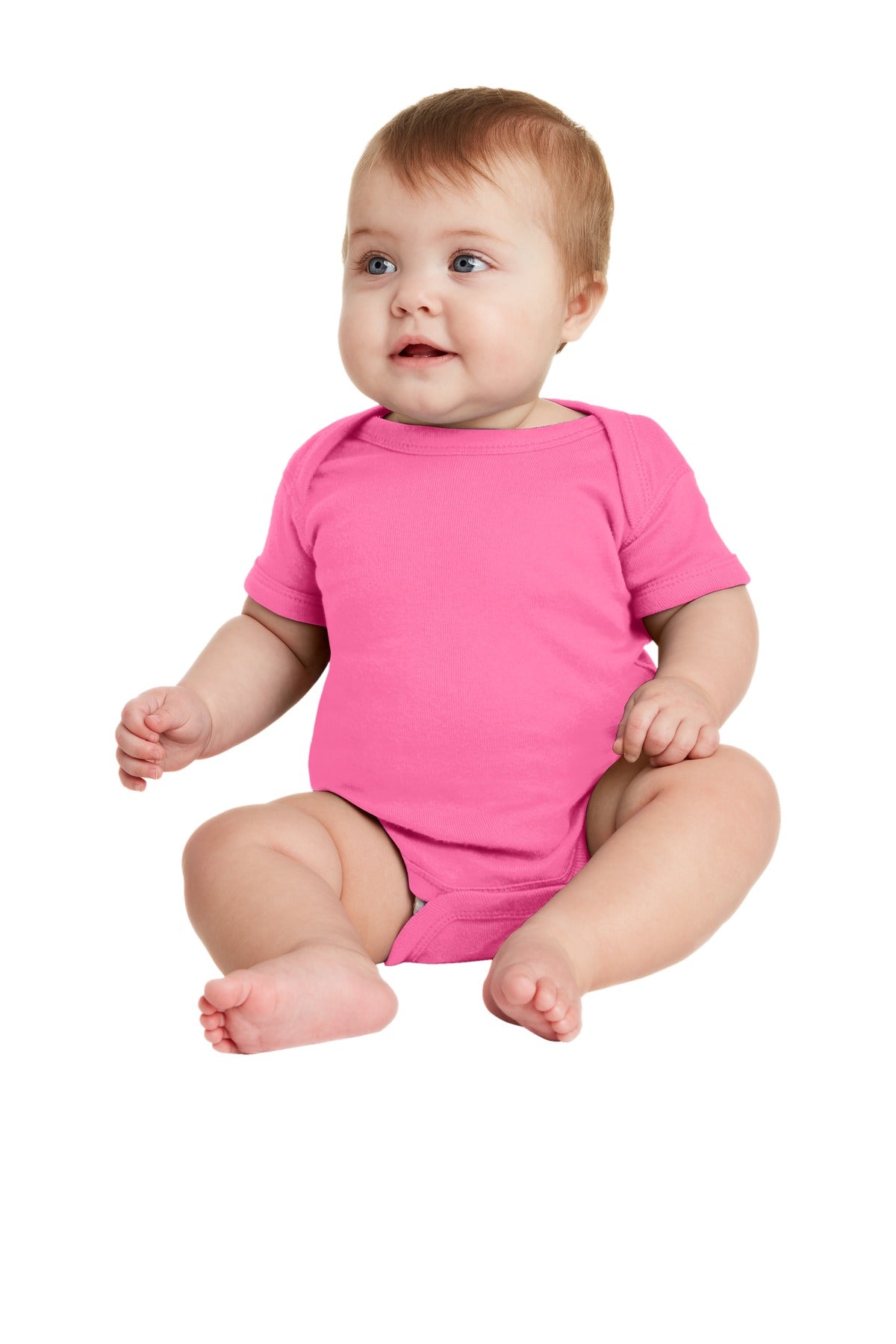 Rabbit Skinsâ„¢ Infant Short Sleeve Baby Rib Bodysuit. RS4400