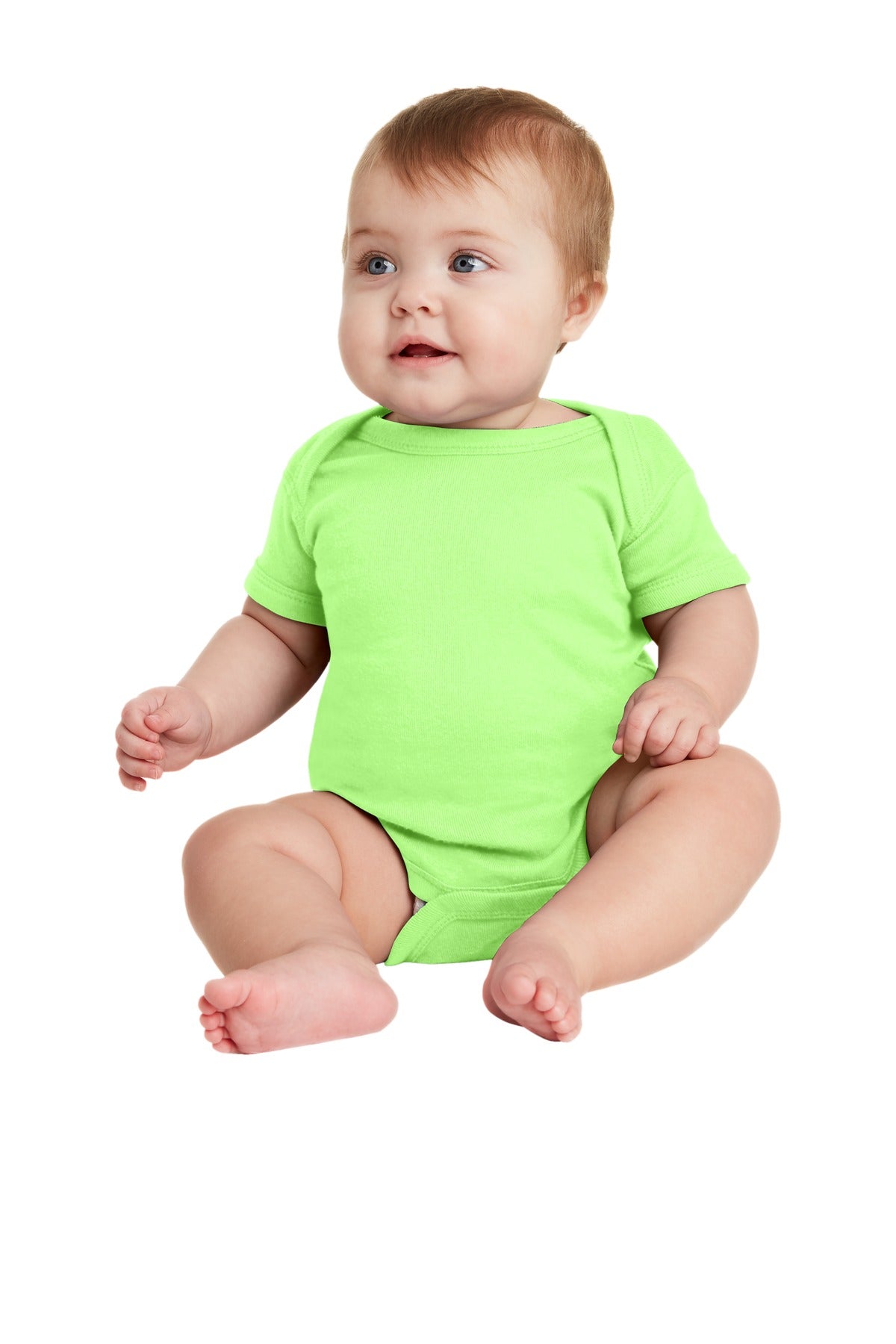 Rabbit Skinsâ„¢ Infant Short Sleeve Baby Rib Bodysuit. RS4400