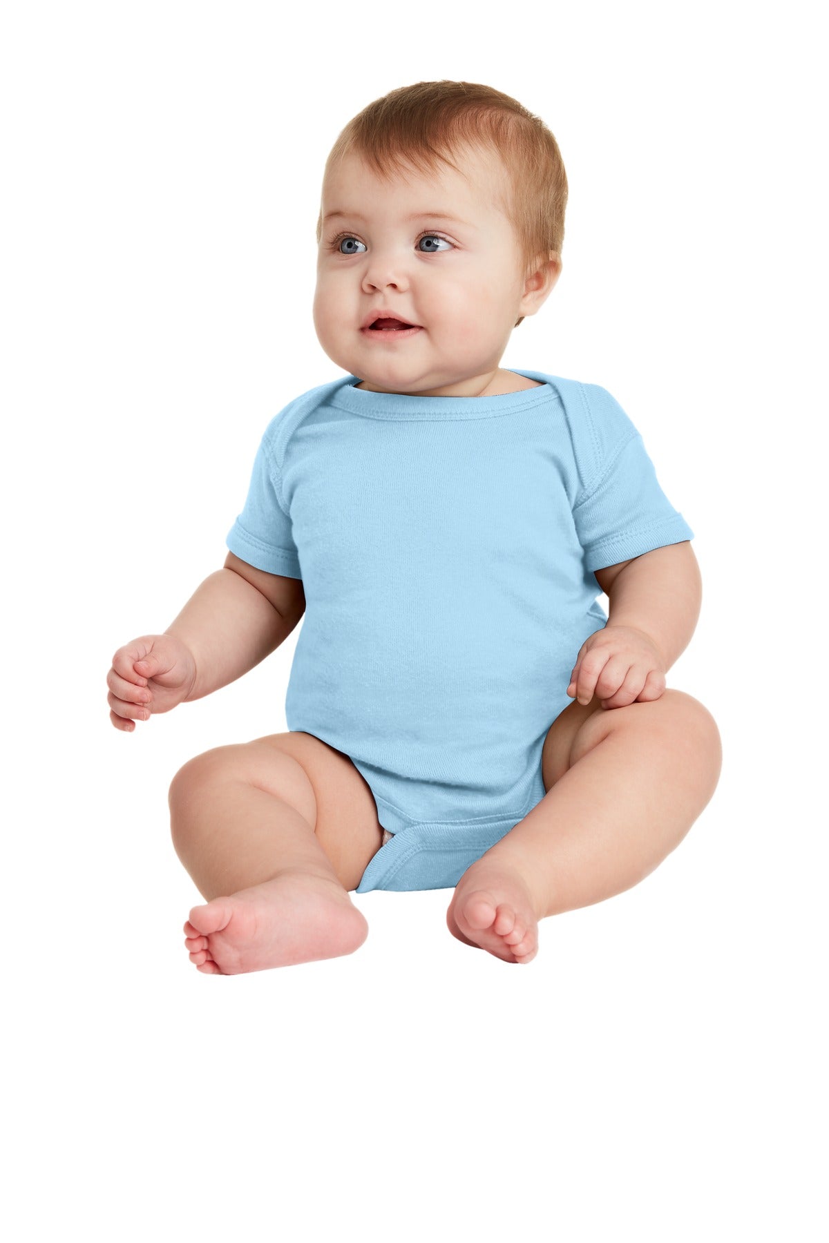 Rabbit Skinsâ„¢ Infant Short Sleeve Baby Rib Bodysuit. RS4400