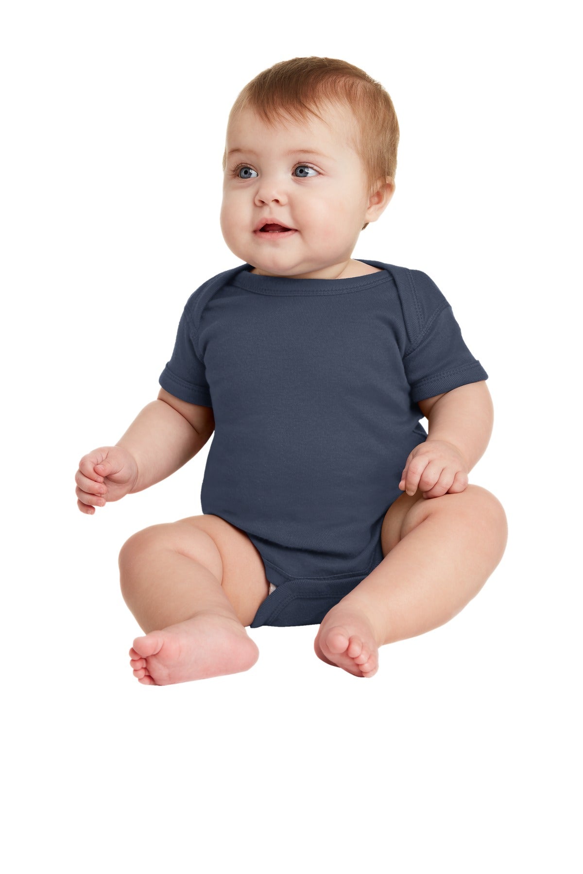 Rabbit Skinsâ„¢ Infant Short Sleeve Baby Rib Bodysuit. RS4400