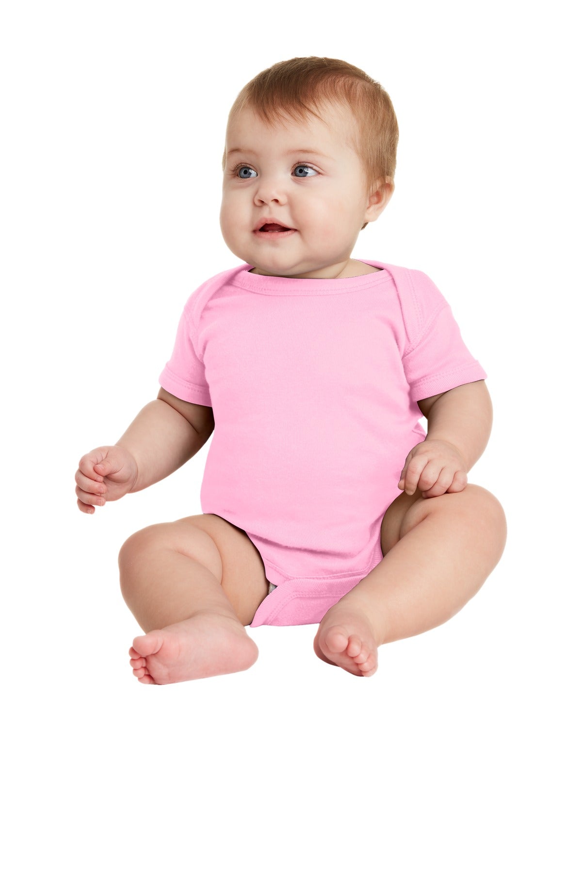 Rabbit Skinsâ„¢ Infant Short Sleeve Baby Rib Bodysuit. RS4400