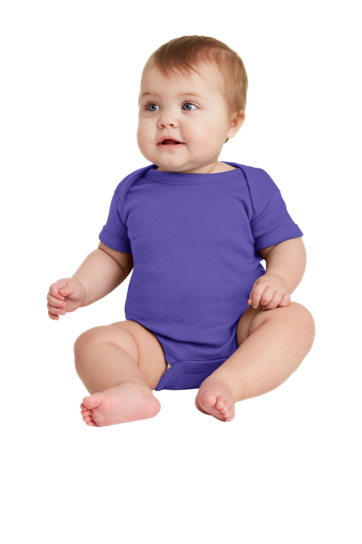 Rabbit Skinsâ„¢ Infant Short Sleeve Baby Rib Bodysuit. RS4400
