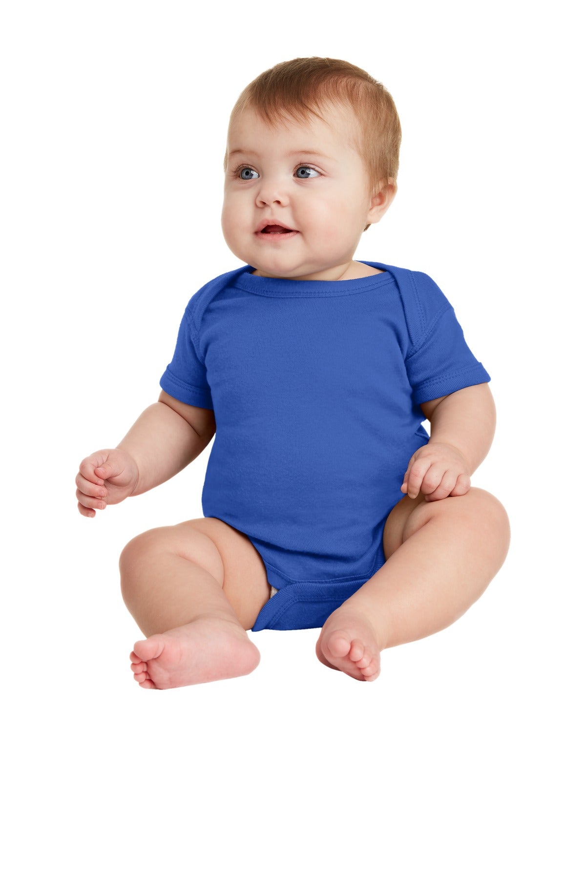 Rabbit Skinsâ„¢ Infant Short Sleeve Baby Rib Bodysuit. RS4400