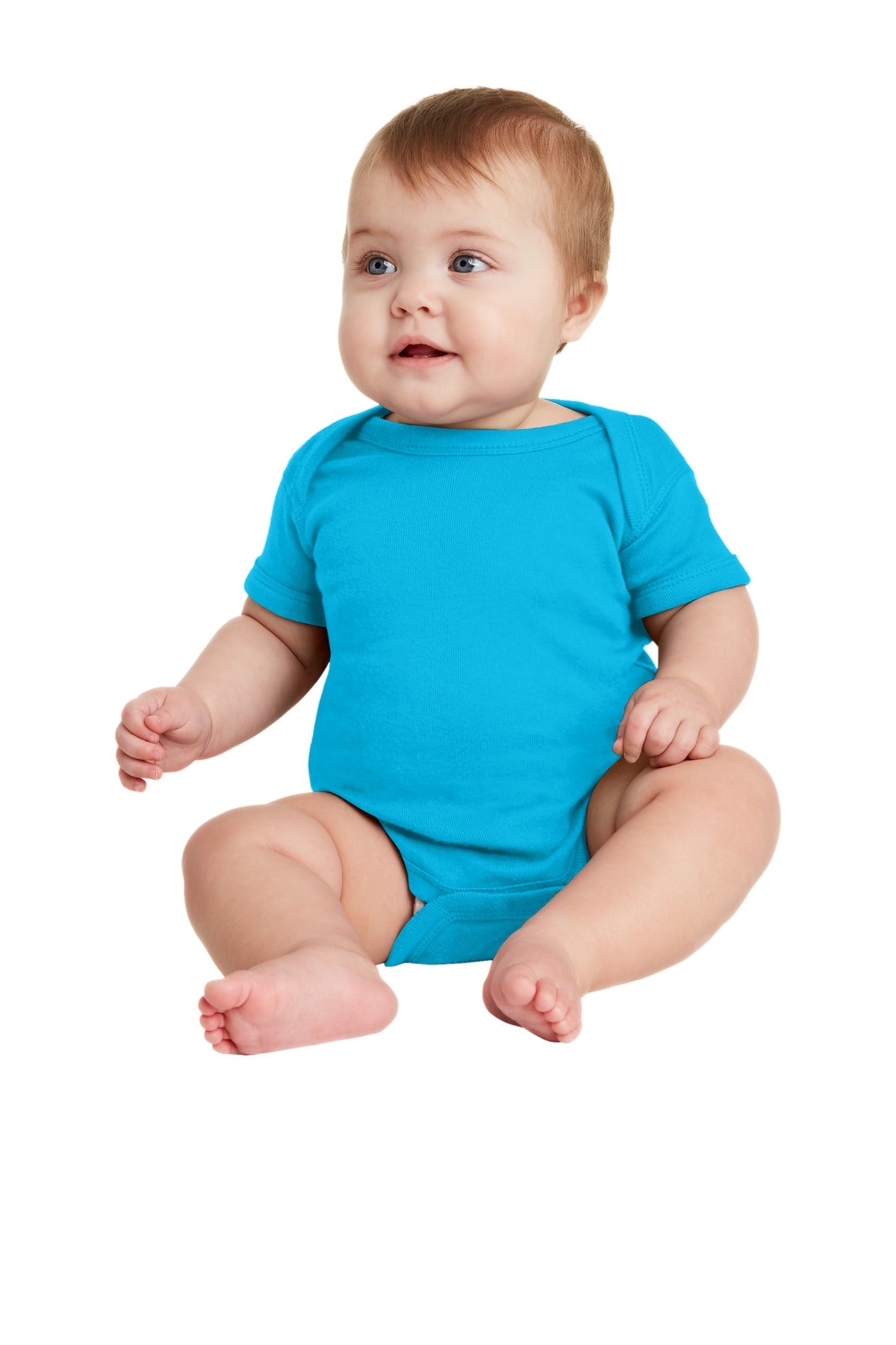 Rabbit Skinsâ„¢ Infant Short Sleeve Baby Rib Bodysuit. RS4400