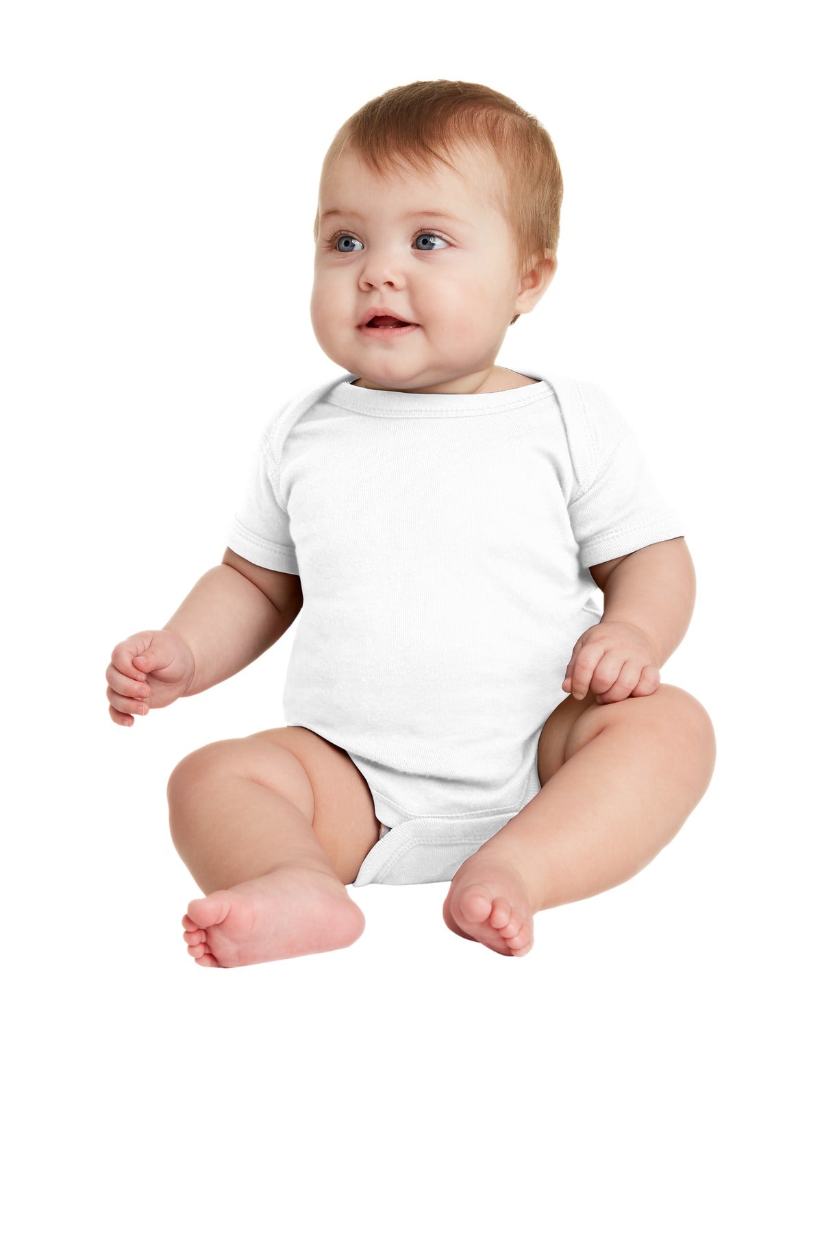 Rabbit Skinsâ„¢ Infant Short Sleeve Baby Rib Bodysuit. RS4400