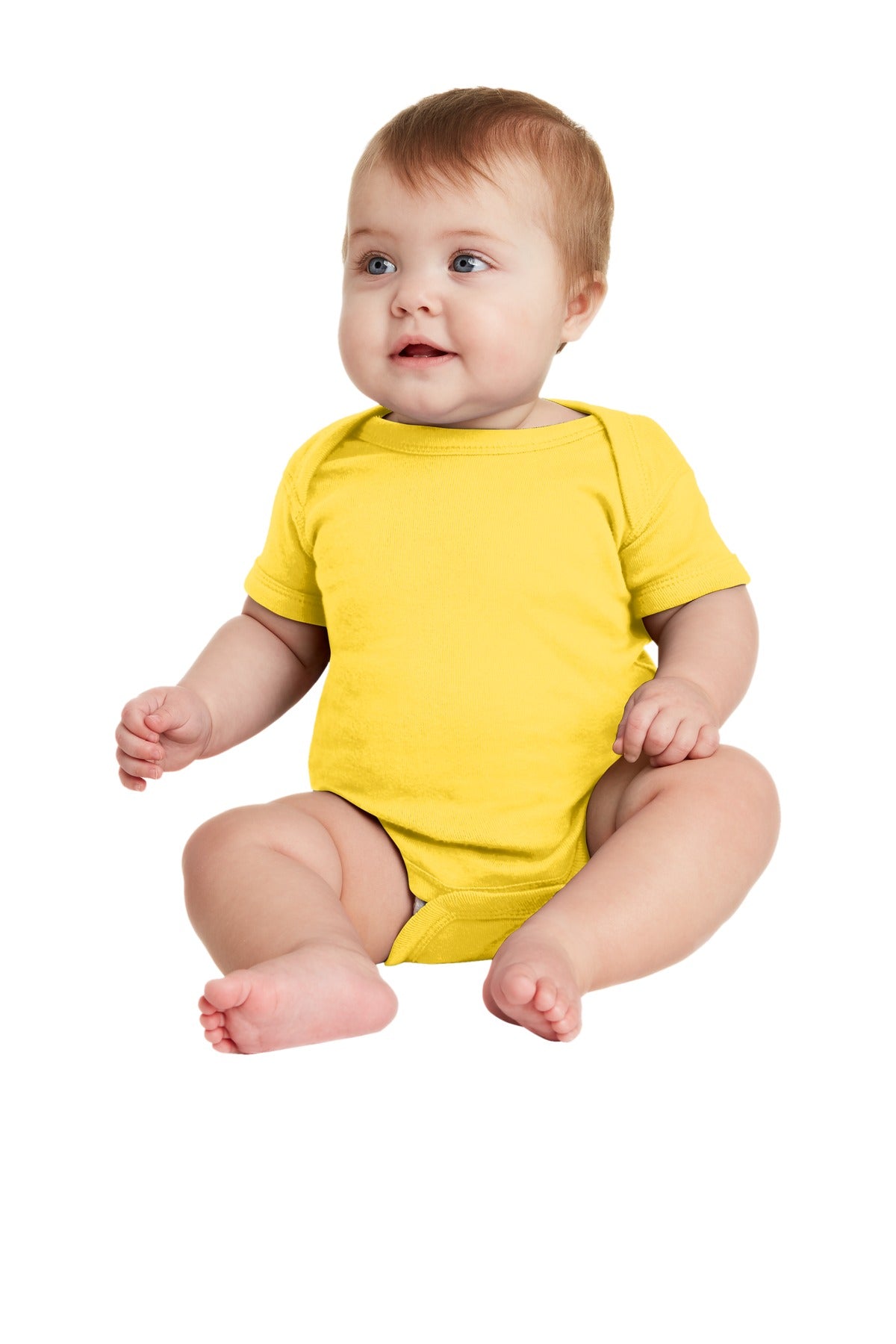 Rabbit Skinsâ„¢ Infant Short Sleeve Baby Rib Bodysuit. RS4400