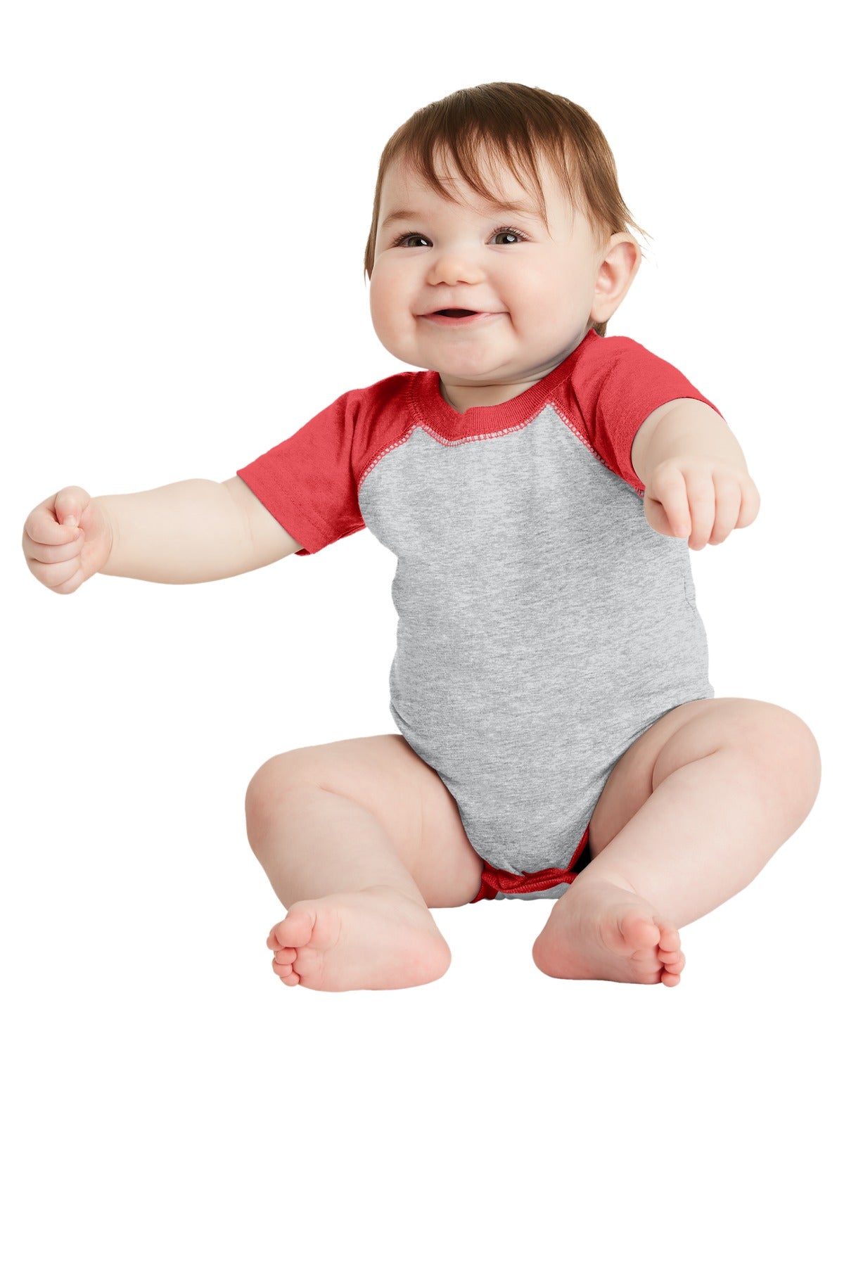 Rabbit Skinsâ„¢ Infant Baseball Fine Jersey Bodysuit. RS4430