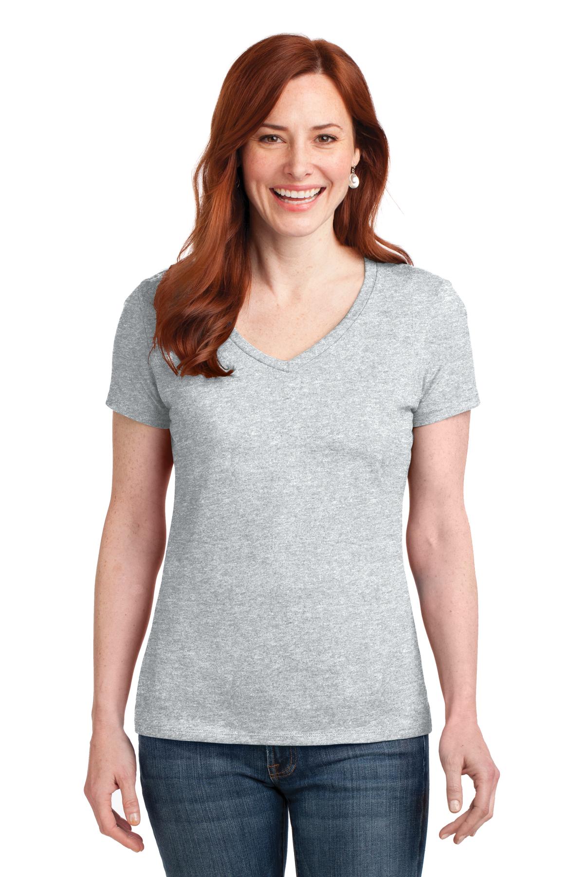 Hanes? Women's Perfect-T Cotton V-Neck T-Shirt. S04V