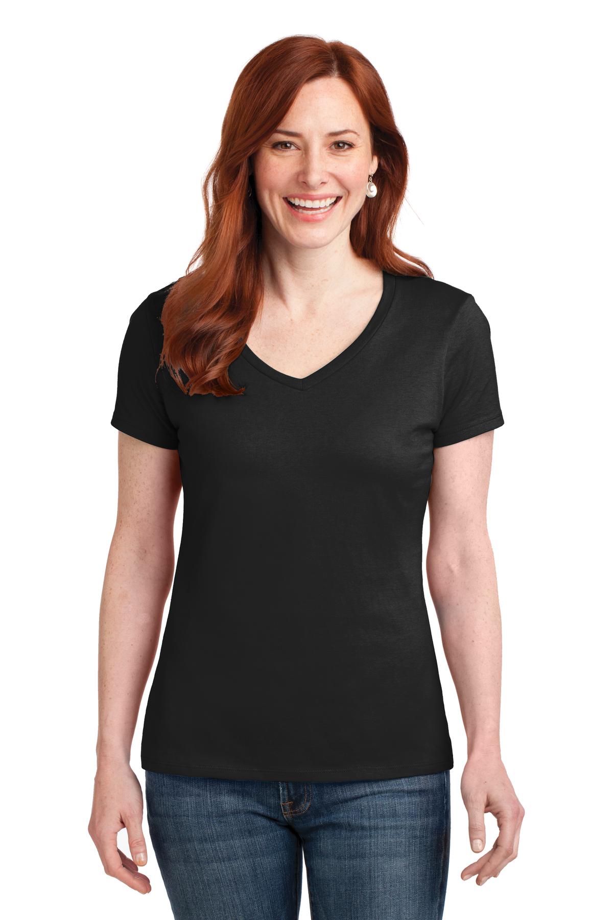 Hanes? Women's Perfect-T Cotton V-Neck T-Shirt. S04V