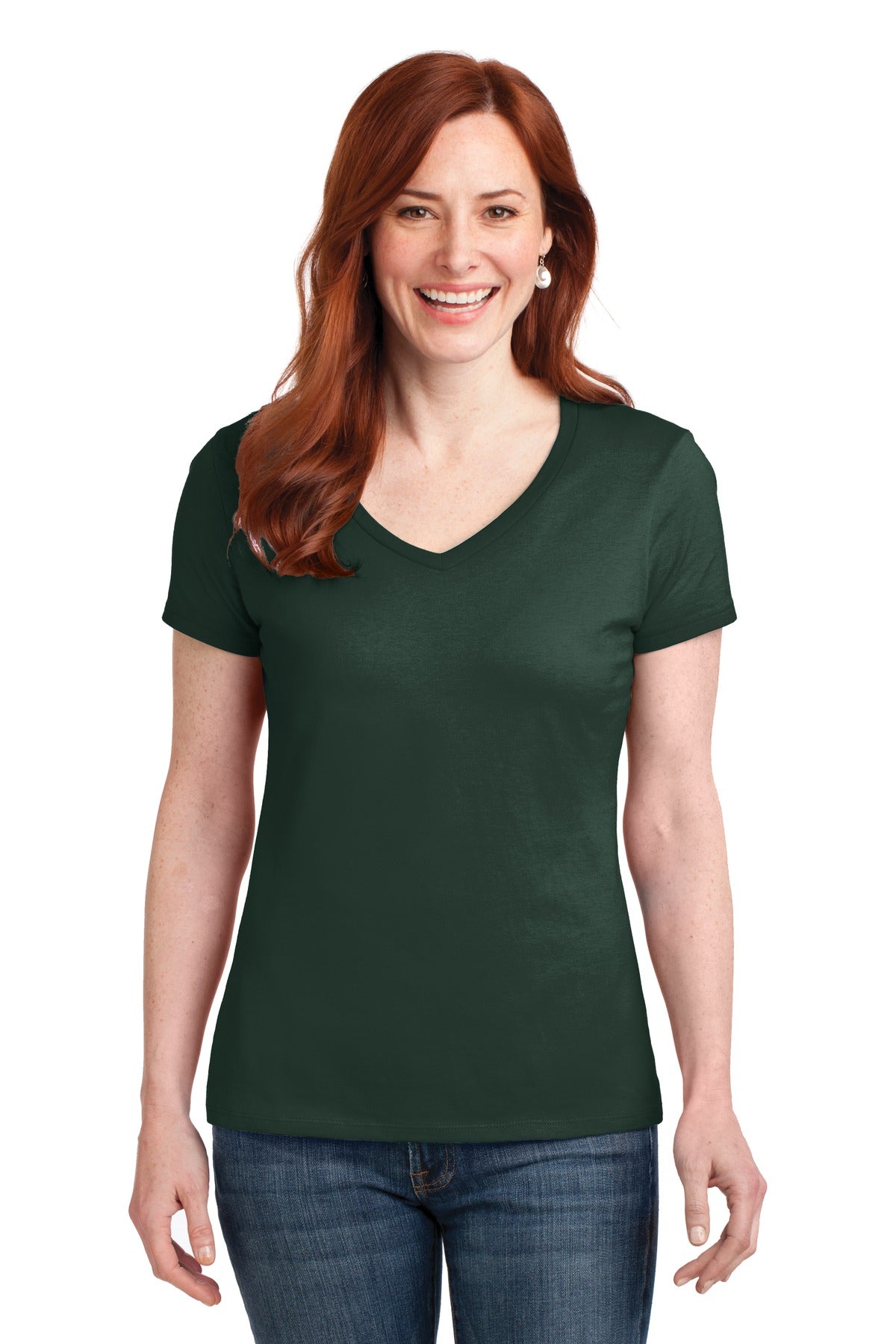 Hanes? Women's Perfect-T Cotton V-Neck T-Shirt. S04V