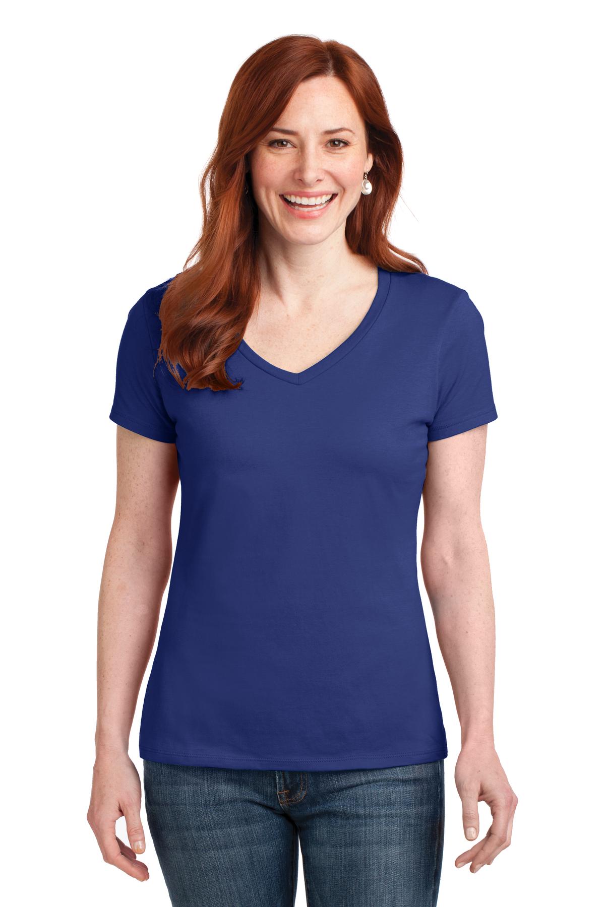 Hanes? Women's Perfect-T Cotton V-Neck T-Shirt. S04V