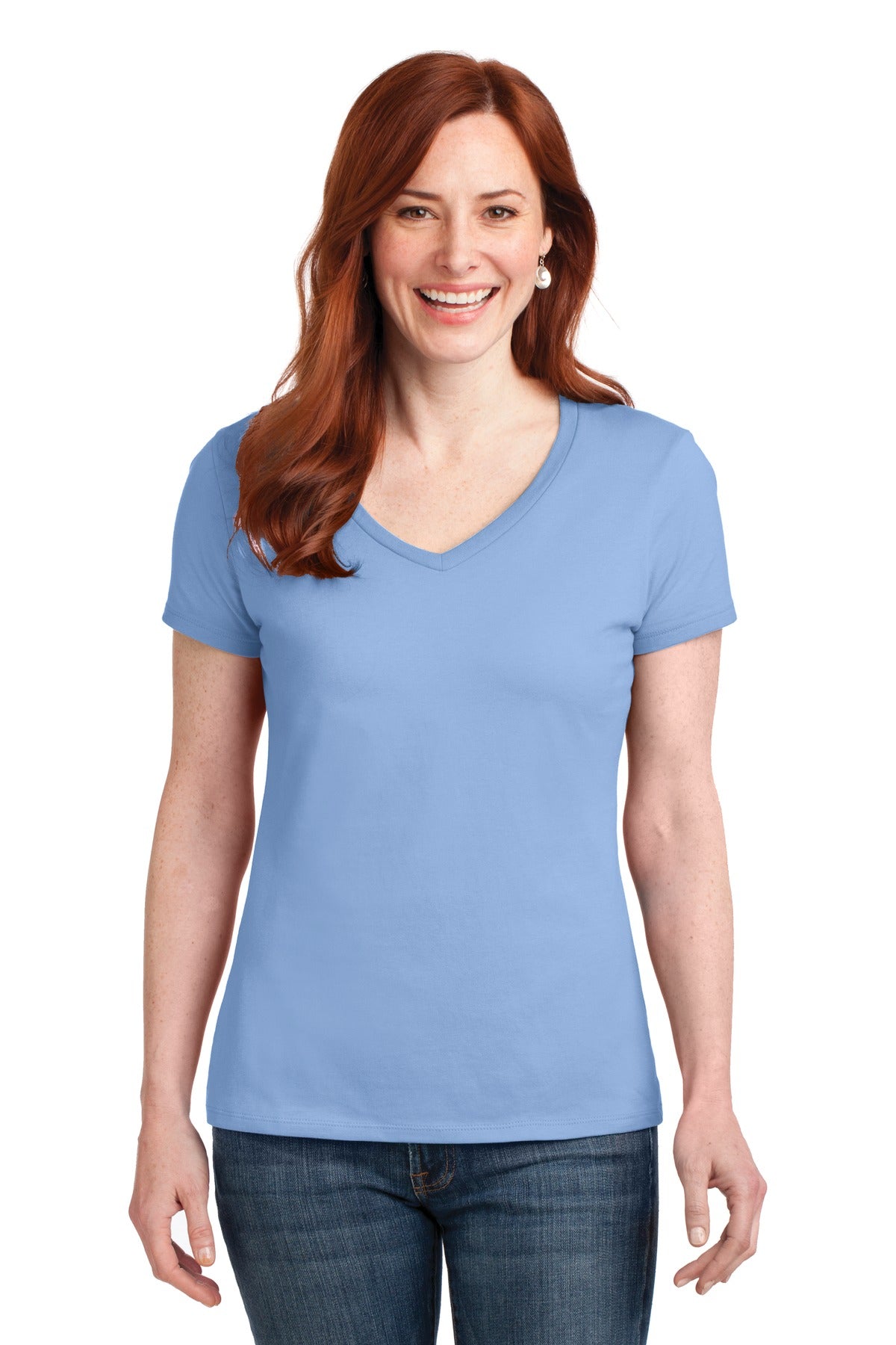 Hanes? Women's Perfect-T Cotton V-Neck T-Shirt. S04V