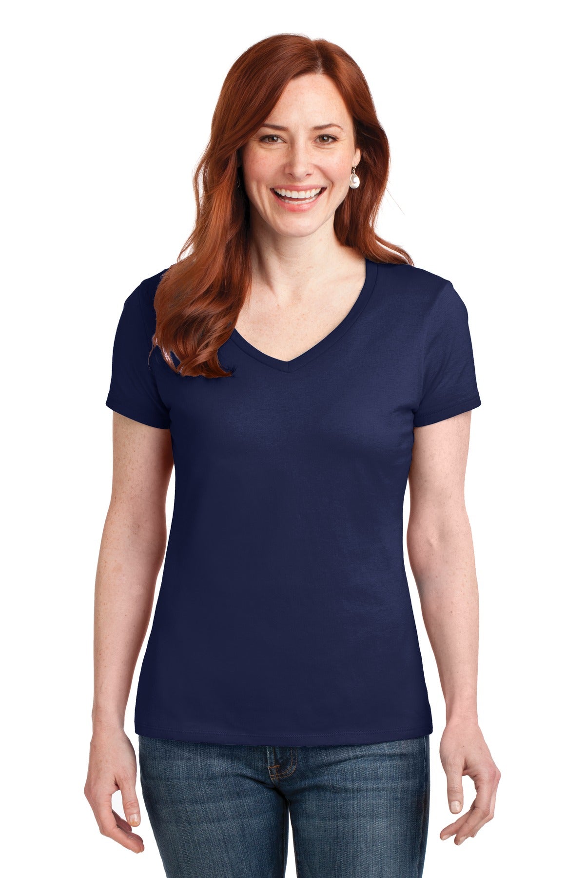 Hanes? Women's Perfect-T Cotton V-Neck T-Shirt. S04V