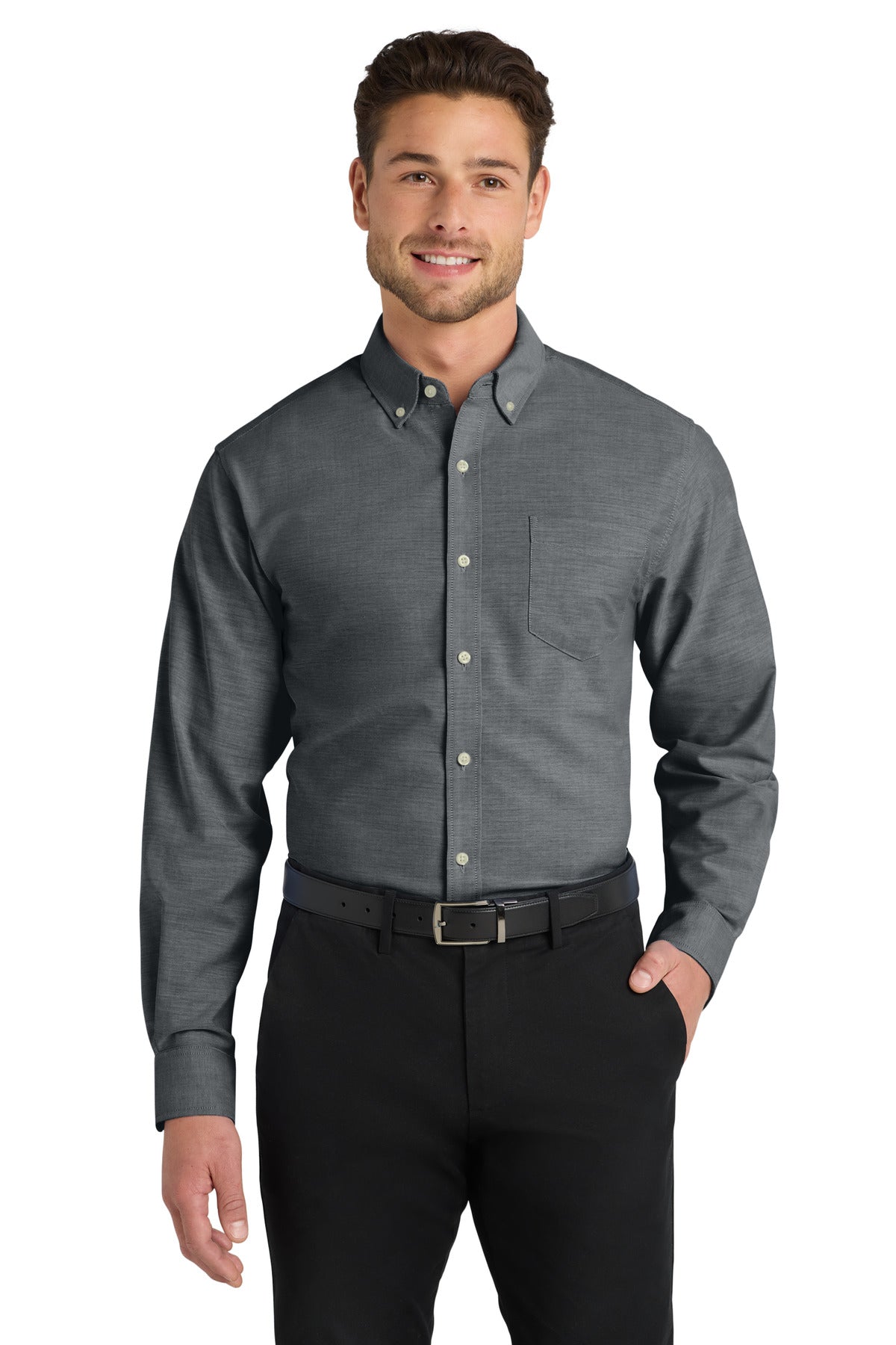 Port Authority Â®  Untucked Fit SuperPro â„¢ Oxford  S651