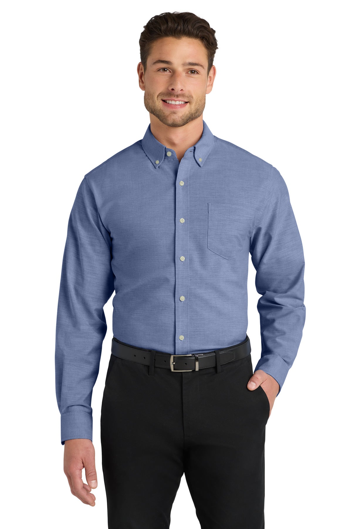 Port Authority Â®  Untucked Fit SuperPro â„¢ Oxford  S651