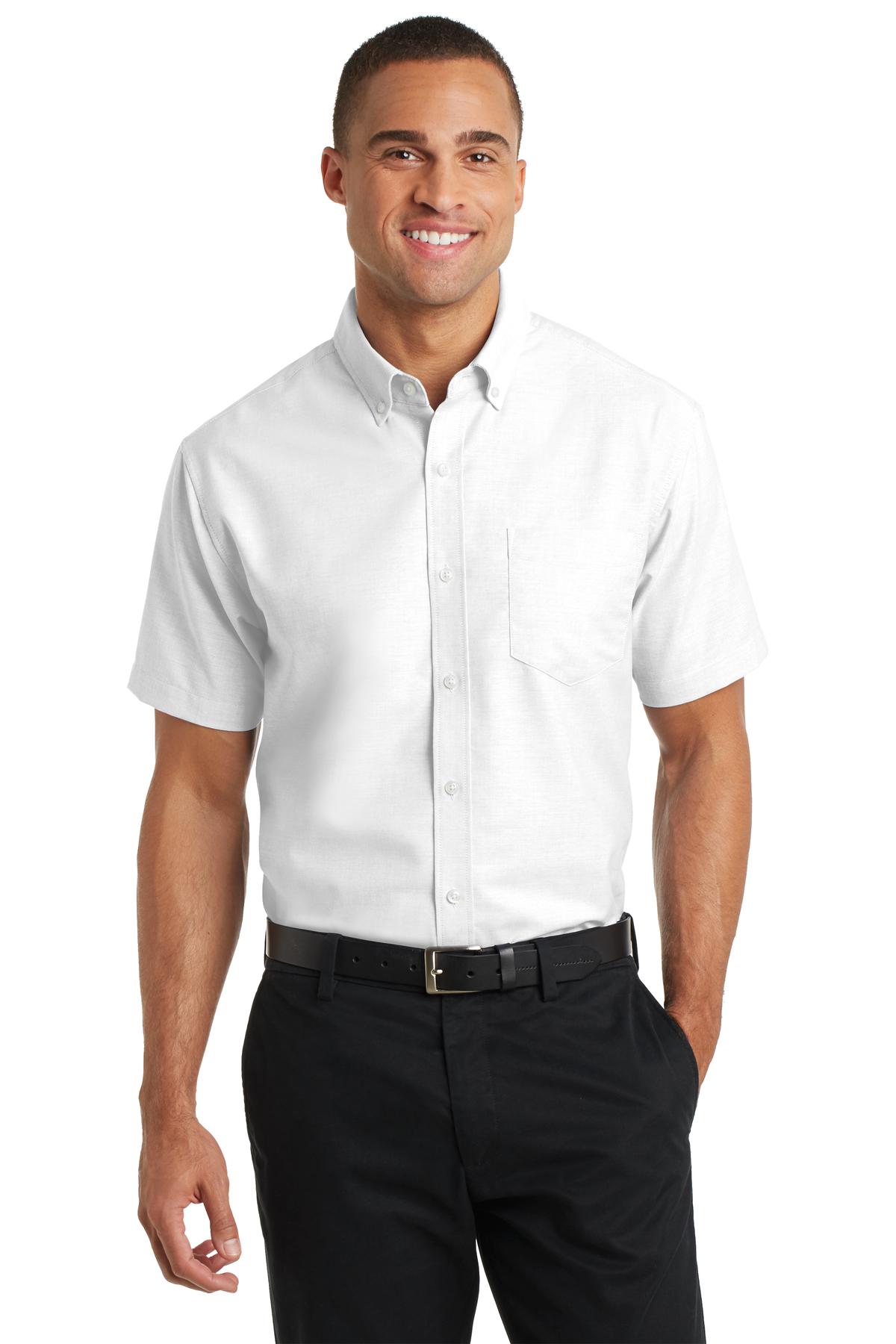 Port AuthorityÂ® Short Sleeve SuperProâ„¢ Oxford Shirt. S659