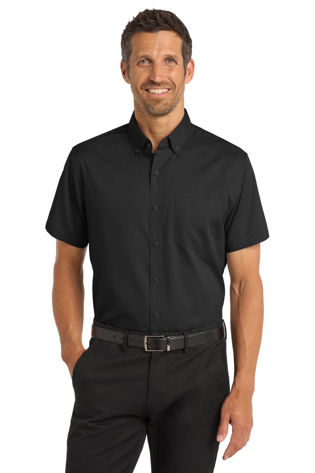 Port AuthorityÂ® Short Sleeve SuperProâ„¢ Twill Shirt. S664