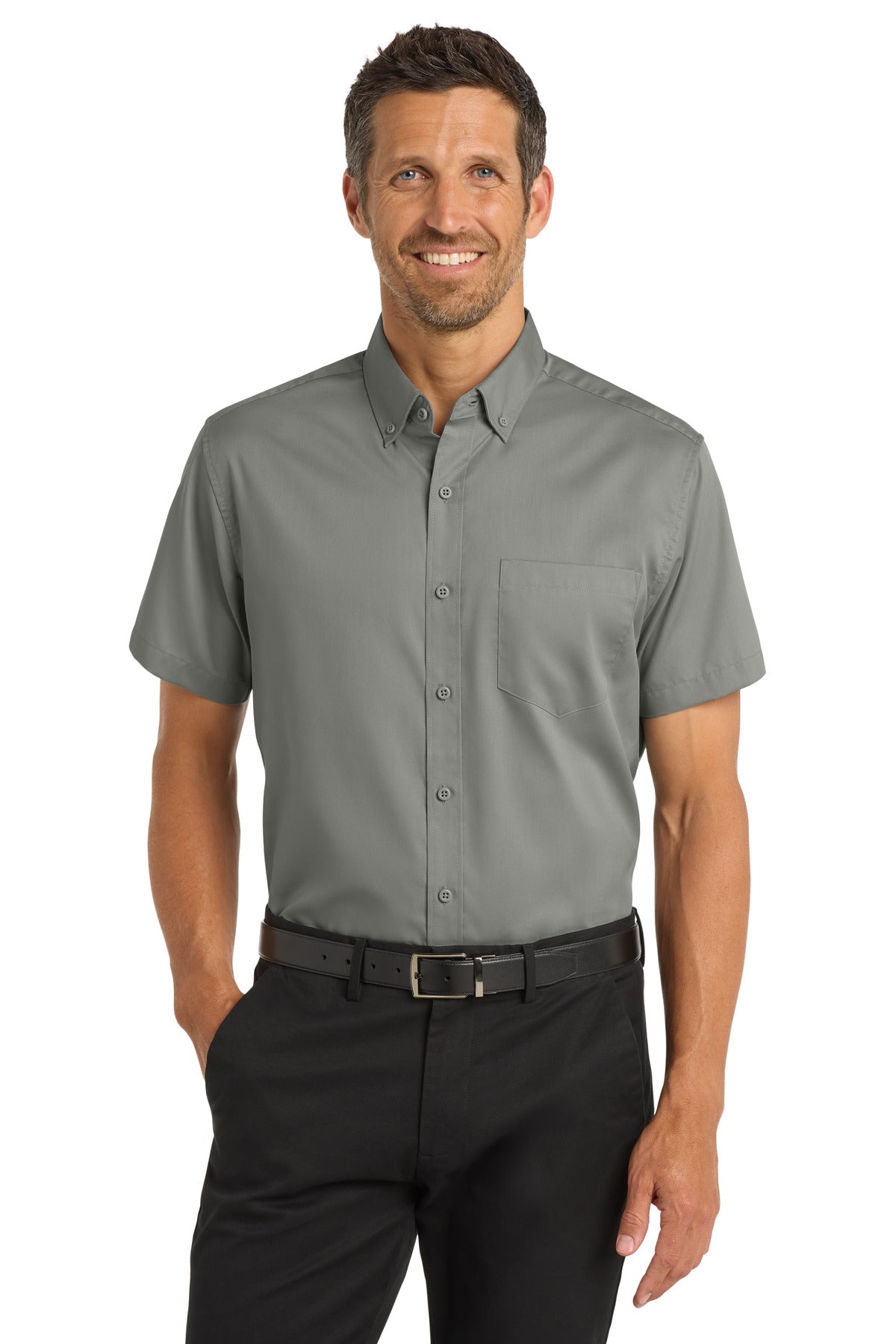 Port AuthorityÂ® Short Sleeve SuperProâ„¢ Twill Shirt. S664