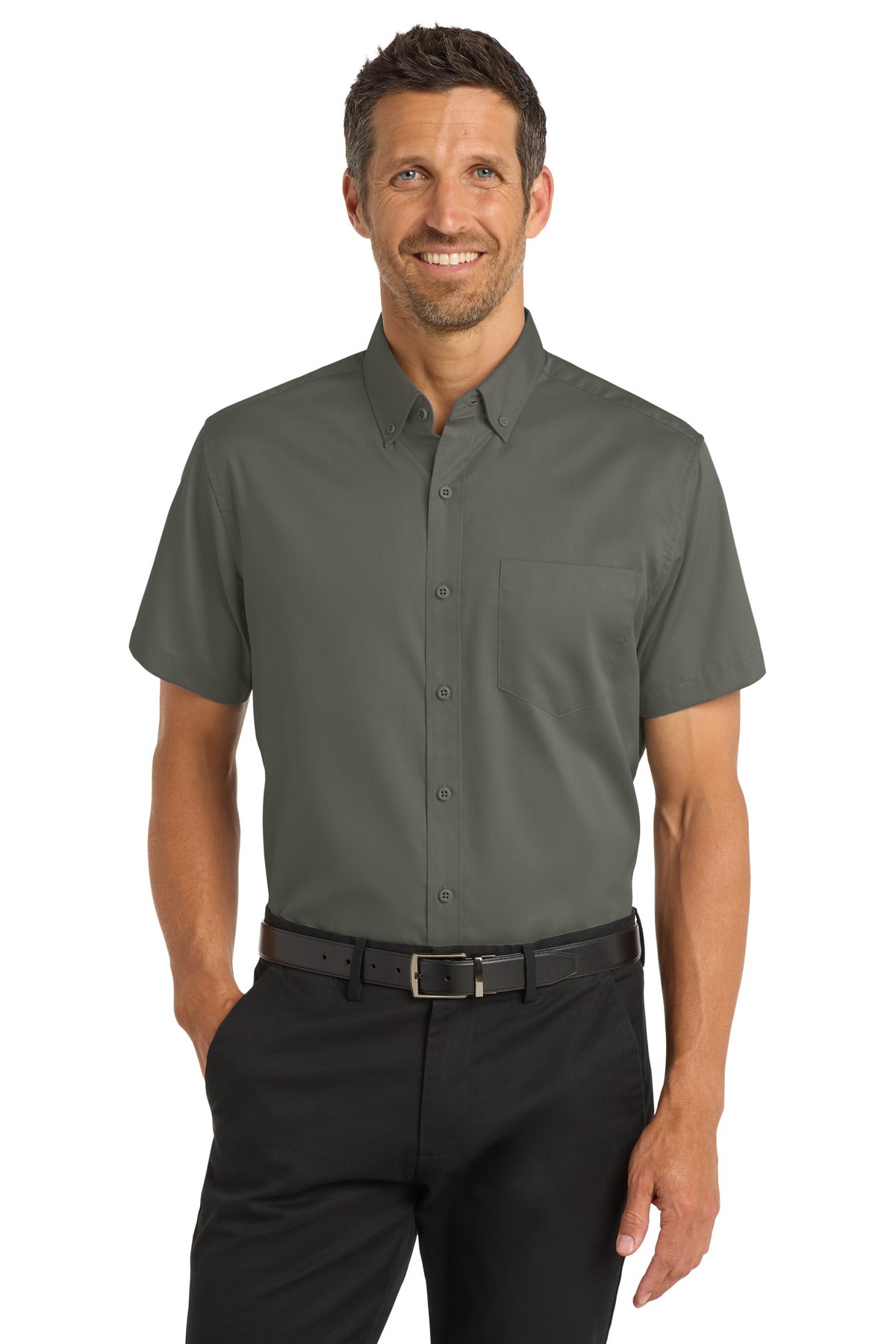 Port AuthorityÂ® Short Sleeve SuperProâ„¢ Twill Shirt. S664