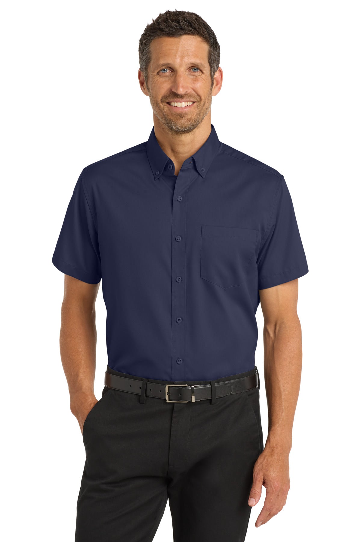 Port AuthorityÂ® Short Sleeve SuperProâ„¢ Twill Shirt. S664