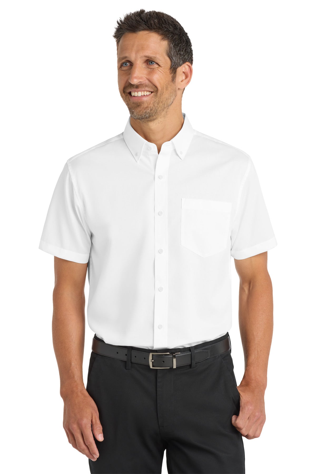 Port AuthorityÂ® Short Sleeve SuperProâ„¢ Twill Shirt. S664