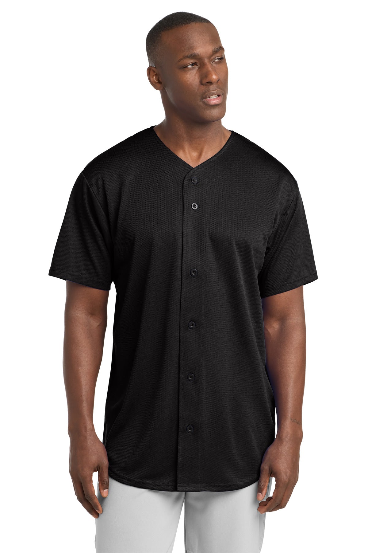Sport-Tek?? PosiCharge?? Tough Mesh Full-Button Jersey. ST220