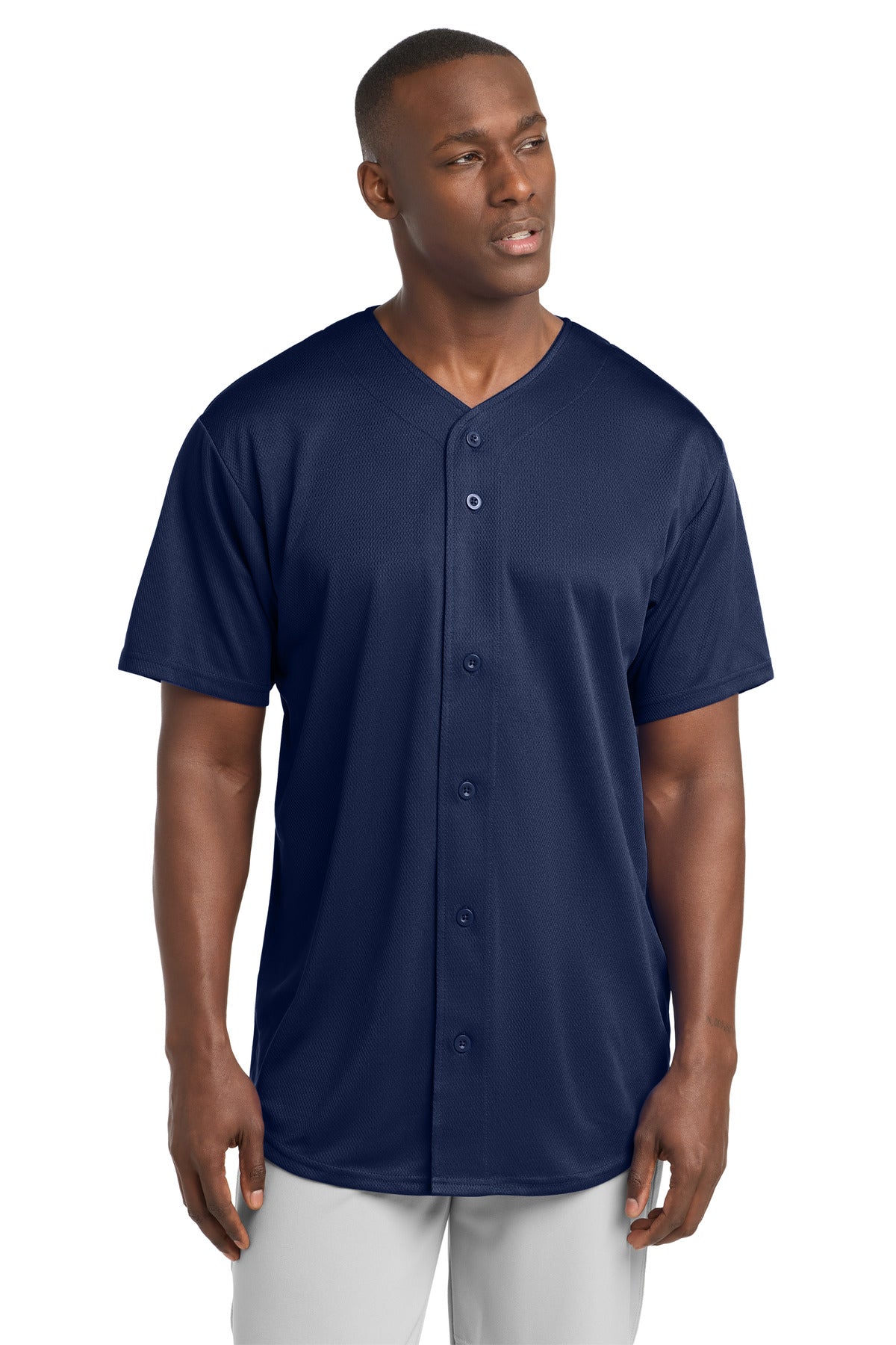 Sport-Tek?? PosiCharge?? Tough Mesh Full-Button Jersey. ST220