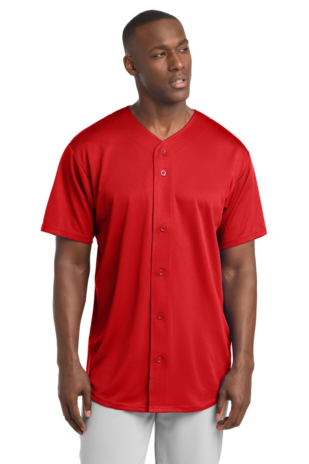 Sport-Tek?? PosiCharge?? Tough Mesh Full-Button Jersey. ST220