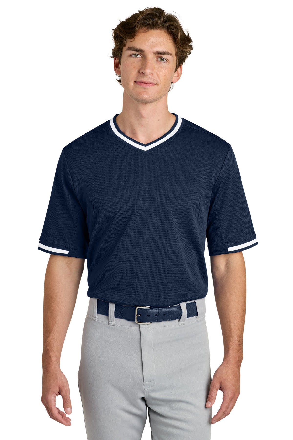 Sport-Tek?? Tough Mesh V-Neck Baseball Jersey ST221