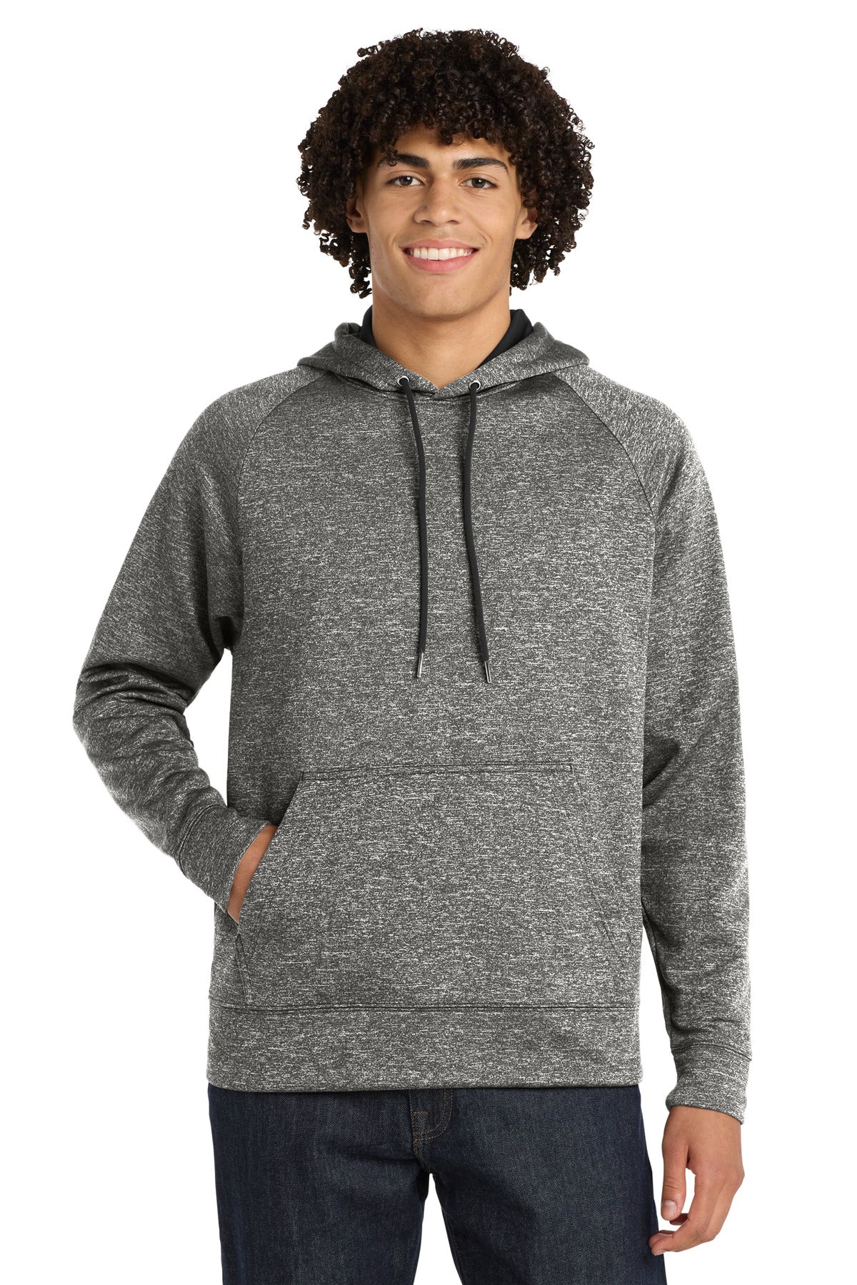 Sport-Tek?? PosiCharge?? Electric Heather Fleece Hooded Pullover. ST225