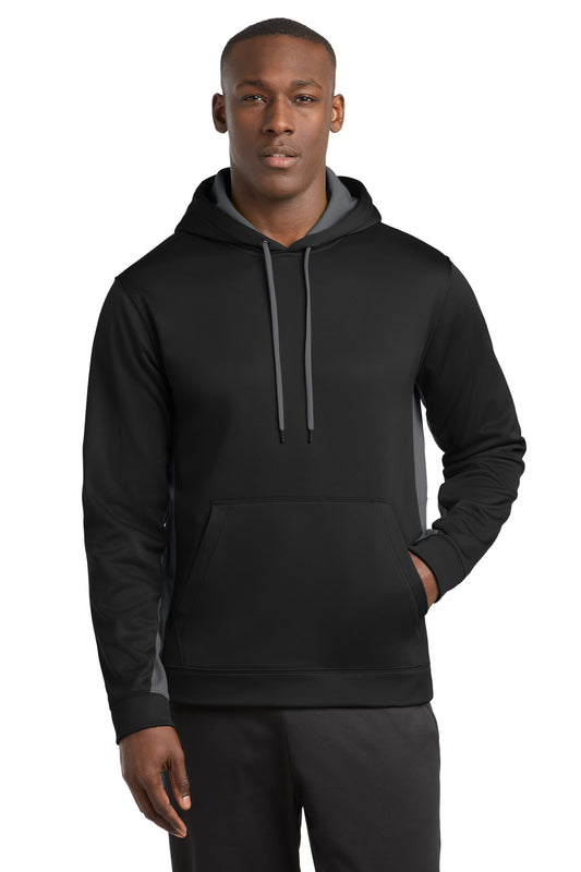 Sport-TekÂ® Sport-WickÂ® Fleece Colorblock Hooded Pullover. ST235