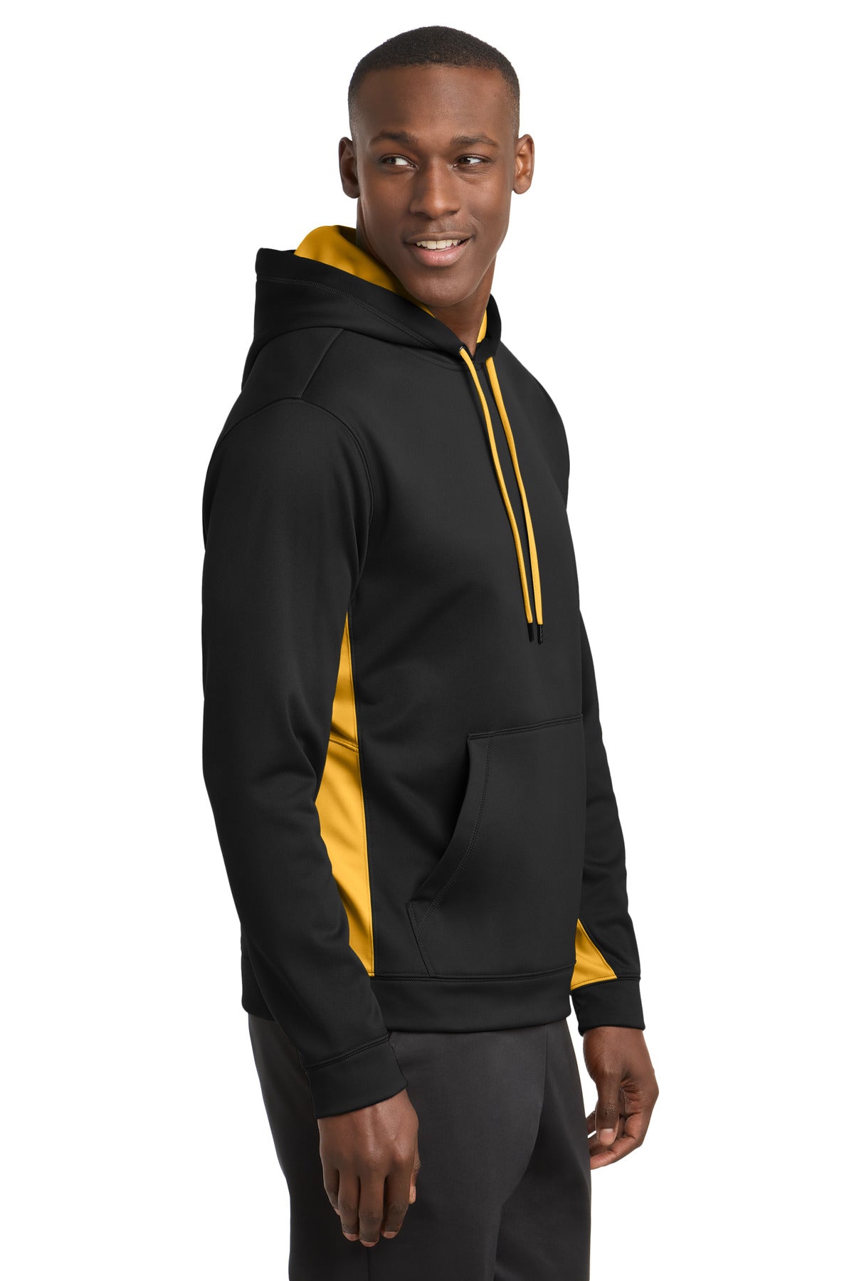 Sport-TekÂ® Sport-WickÂ® Fleece Colorblock Hooded Pullover. ST235