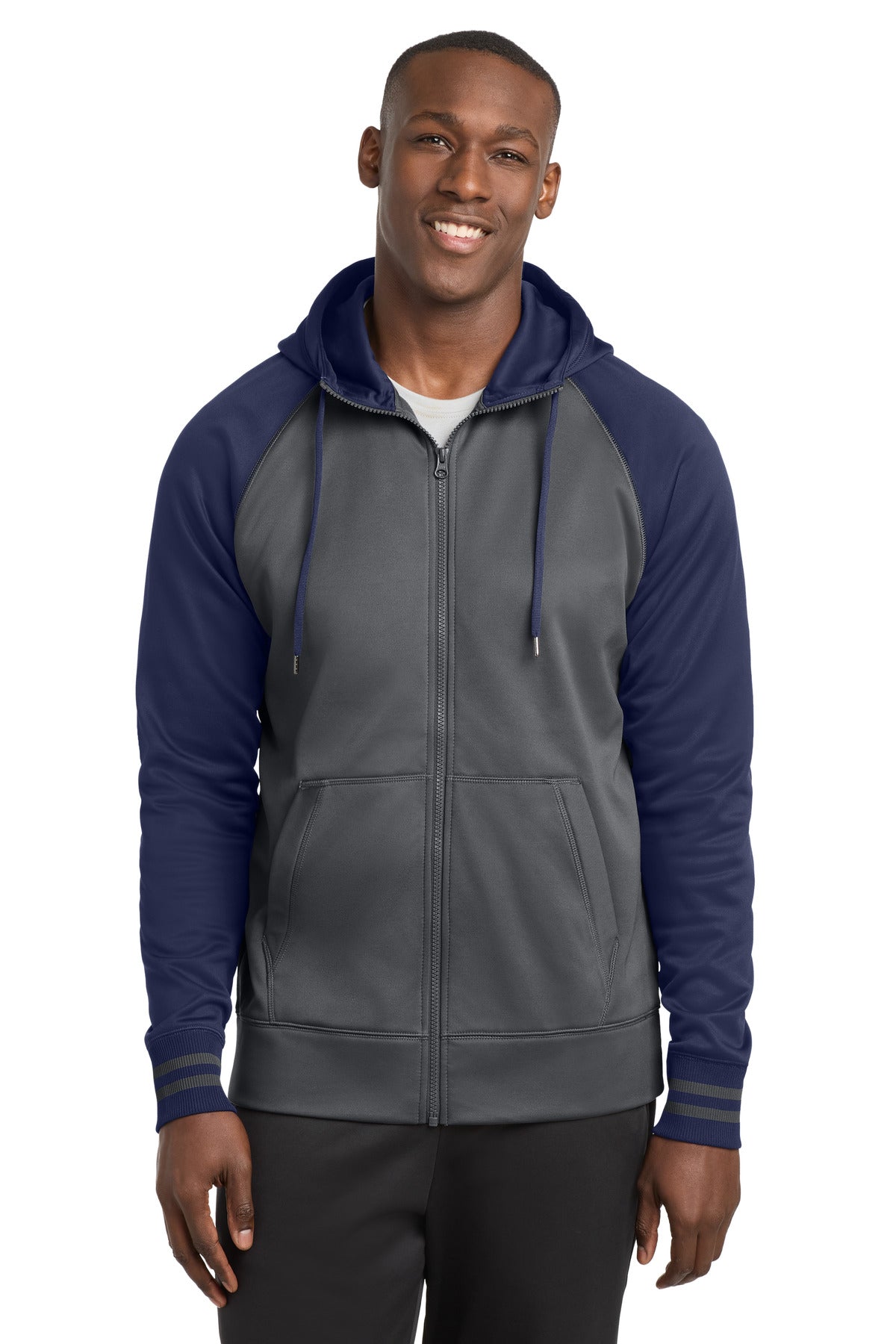 Sport-Tek?? Sport-Wick?? Varsity Fleece Full-Zip Hooded Jacket. ST236
