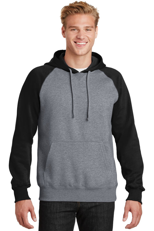 Sport-TekÂ® Raglan Colorblock Pullover Hooded Sweatshirt. ST267