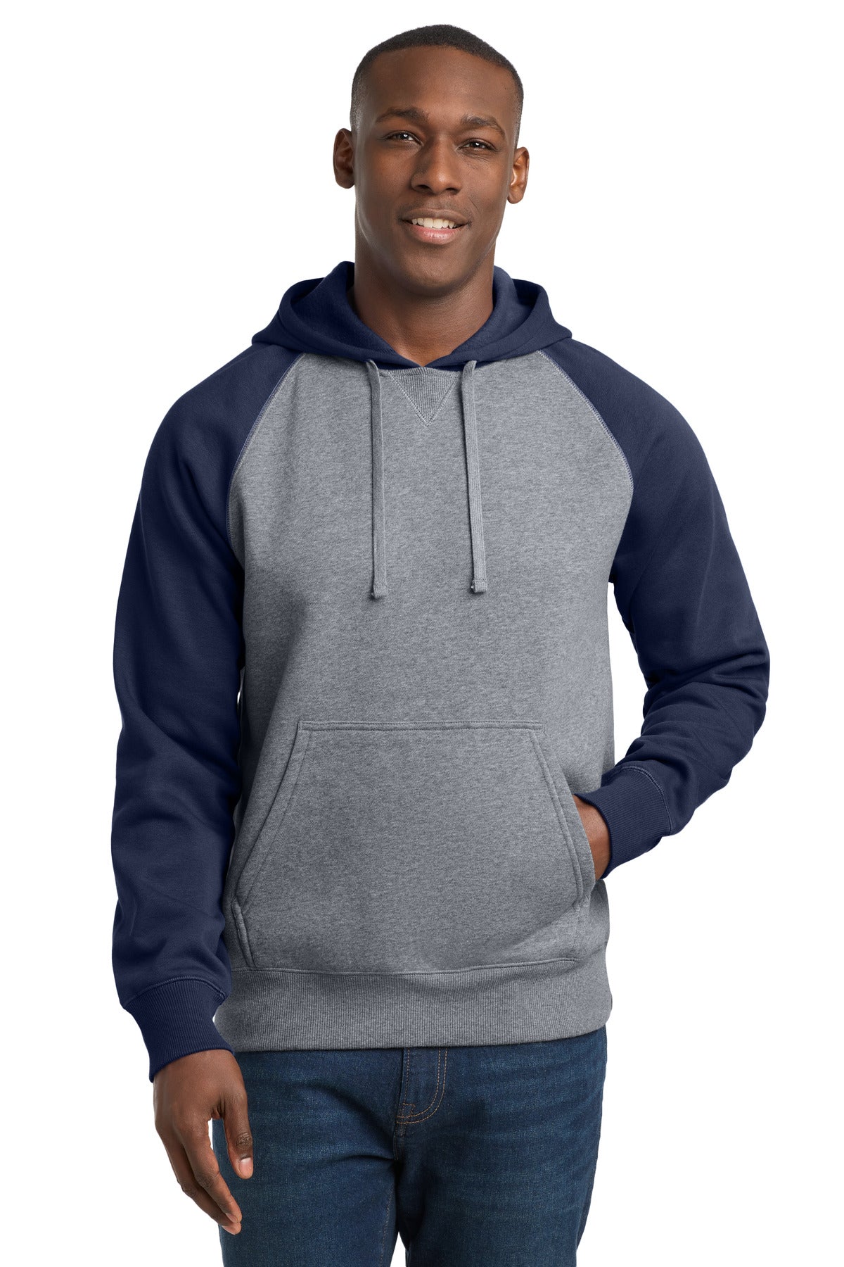 Sport-Tek?? Raglan Colorblock Pullover Hooded Sweatshirt. ST267