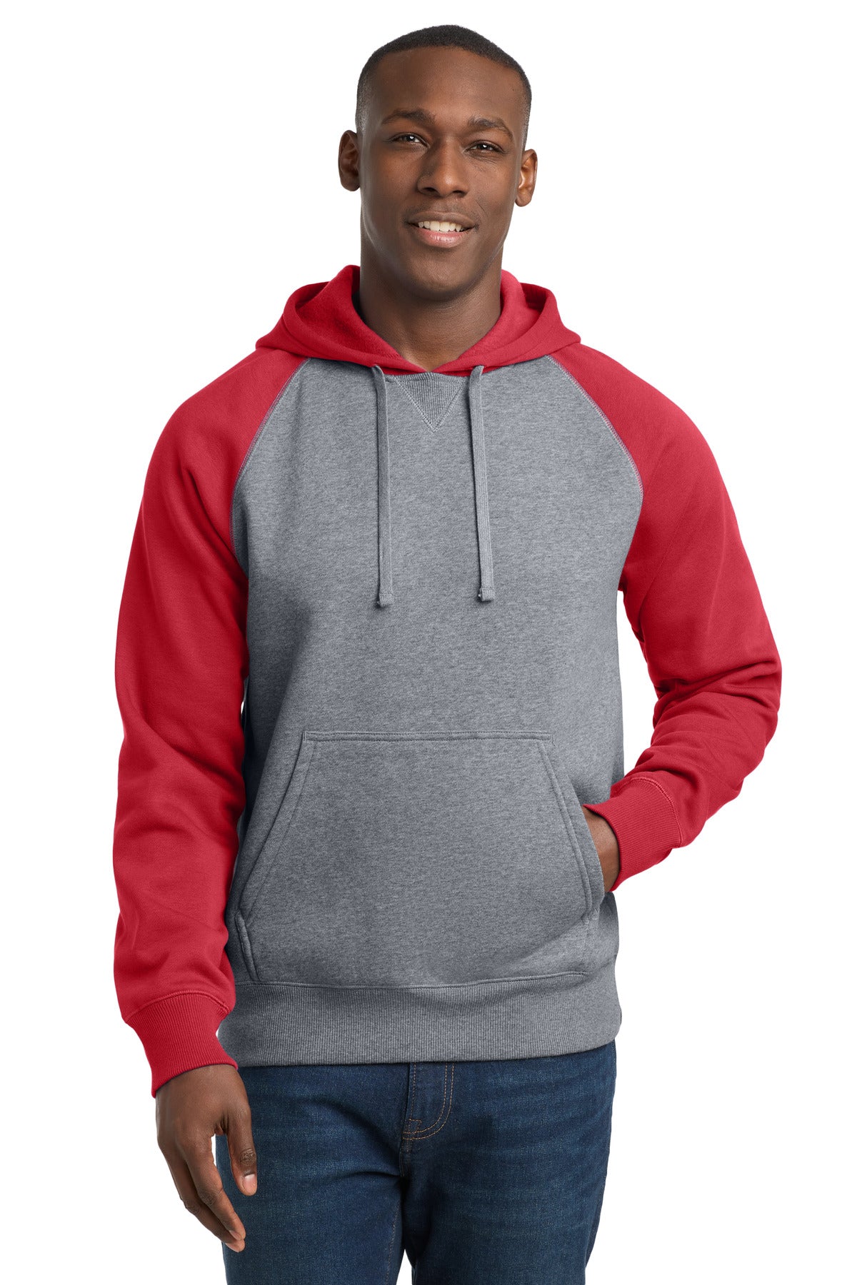 Sport-Tek?? Raglan Colorblock Pullover Hooded Sweatshirt. ST267