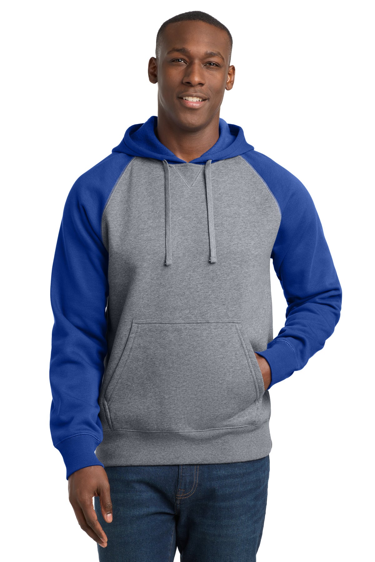 Sport-Tek?? Raglan Colorblock Pullover Hooded Sweatshirt. ST267