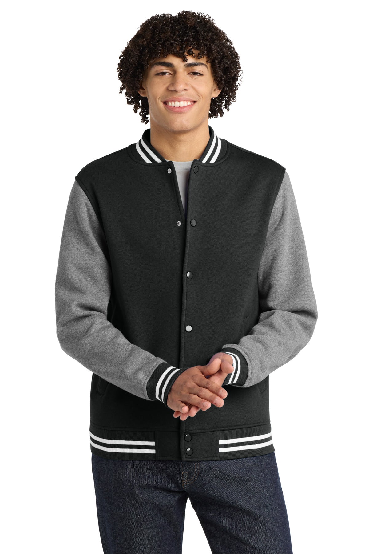 Sport-TekÂ® Fleece Letterman Jacket. ST270