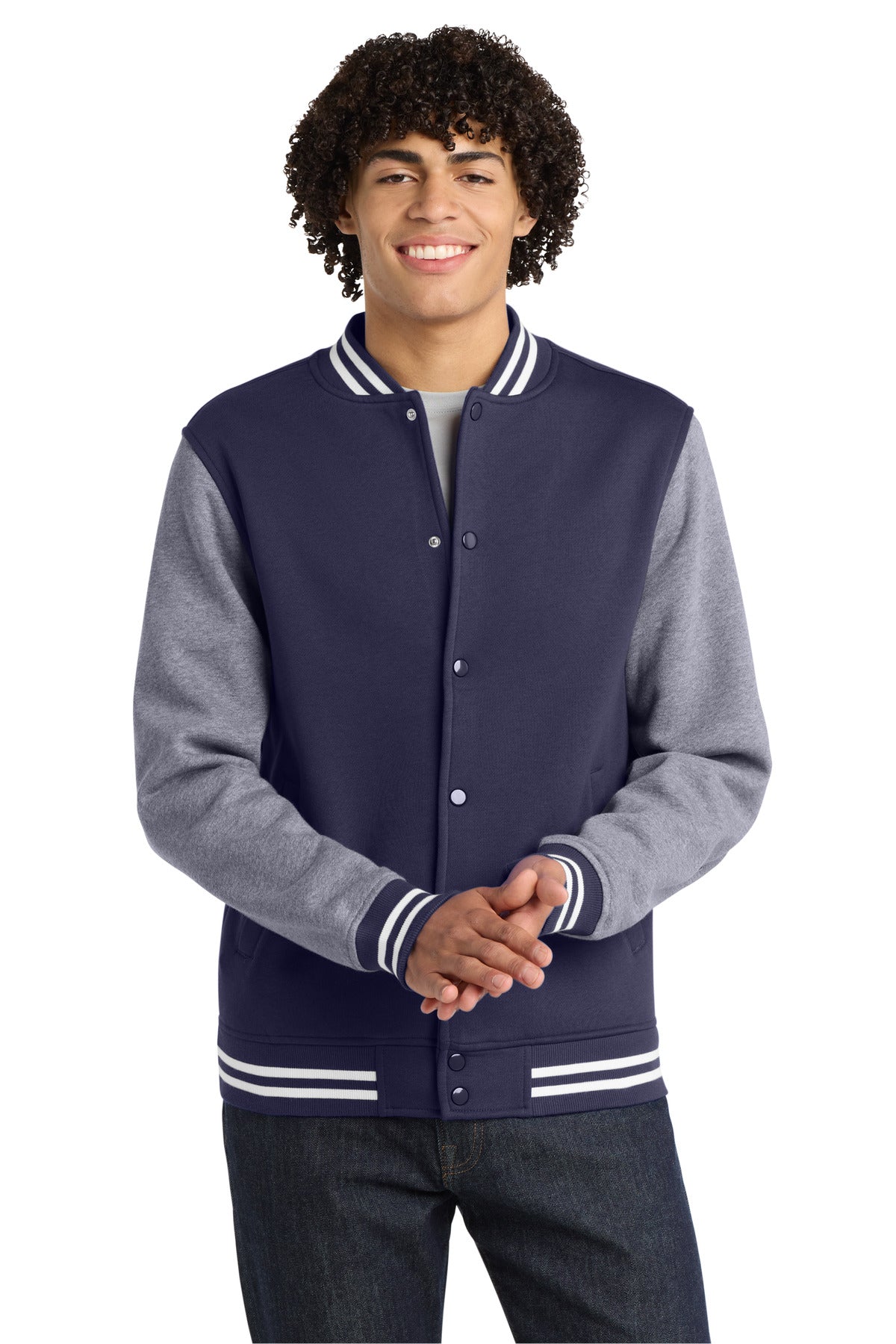 Sport-TekÂ® Fleece Letterman Jacket. ST270