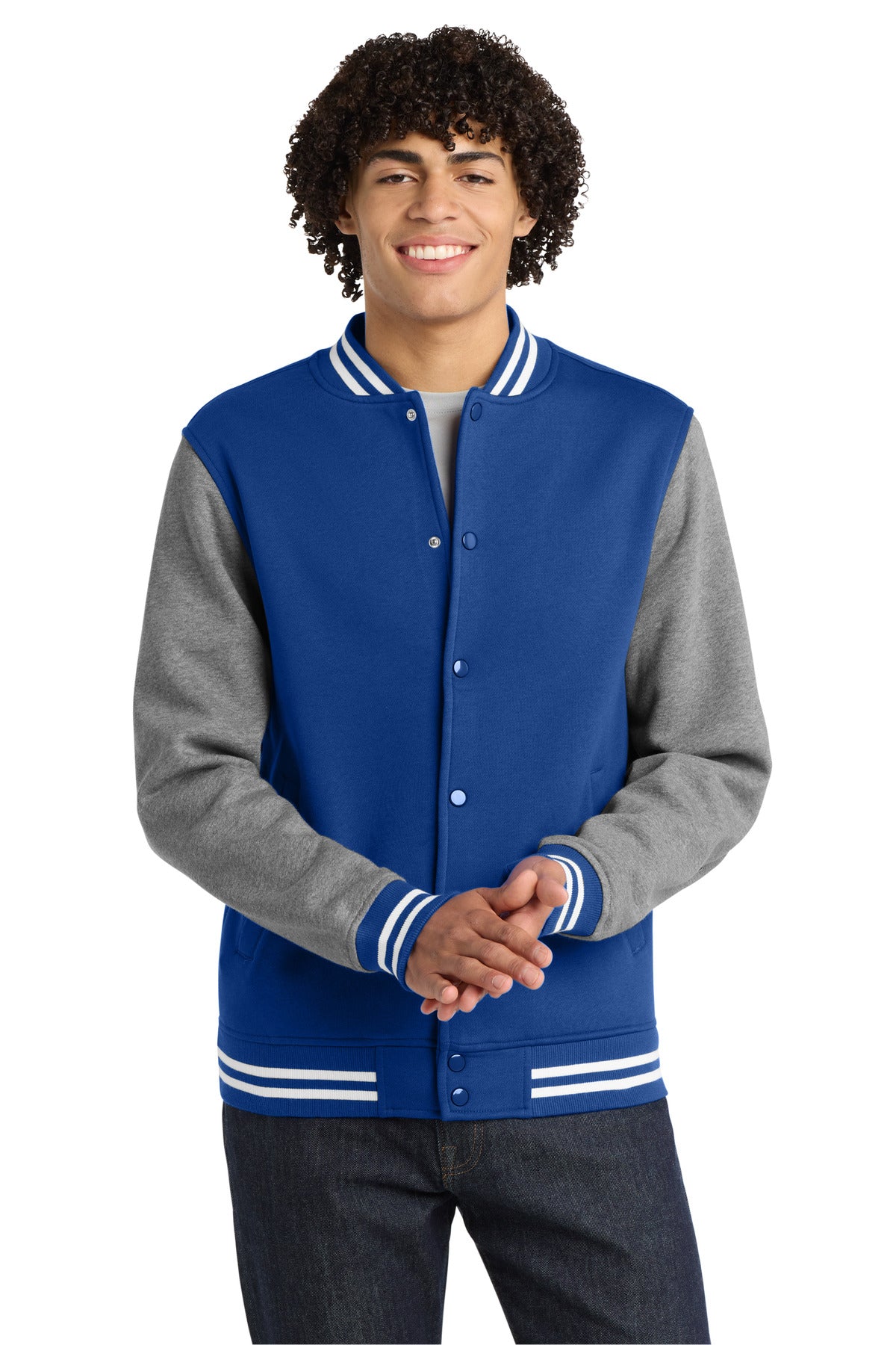 Sport-TekÂ® Fleece Letterman Jacket. ST270
