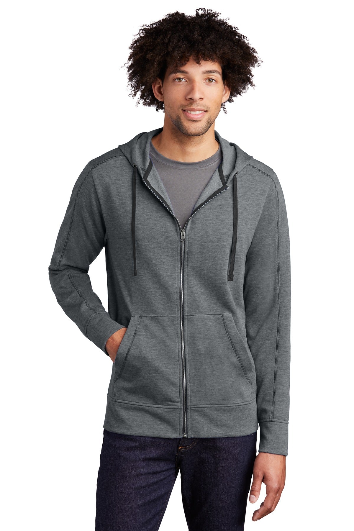 Sport-Tek ? PosiCharge ? Tri-Blend Wicking Fleece Full-Zip Hooded Jacket ST293