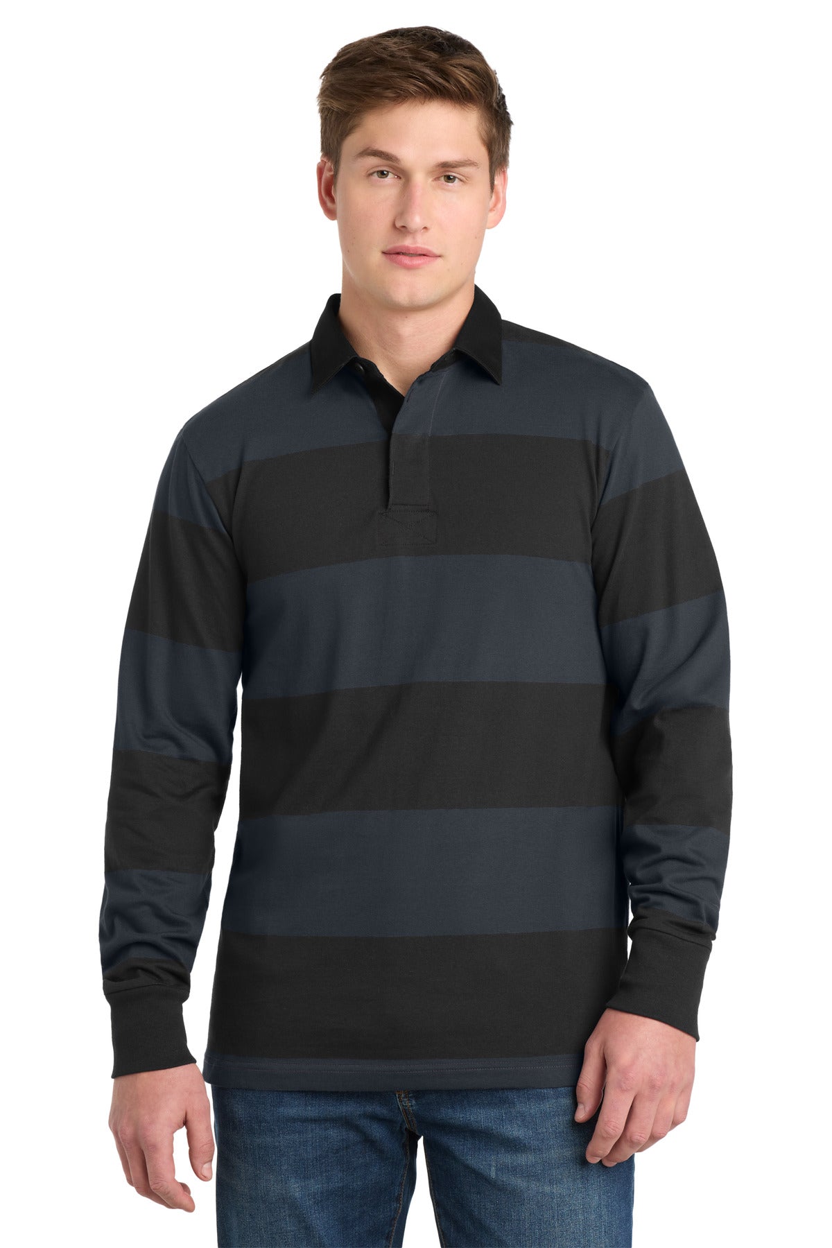 Sport-Tek?? Classic Long Sleeve Rugby Polo. ST301
